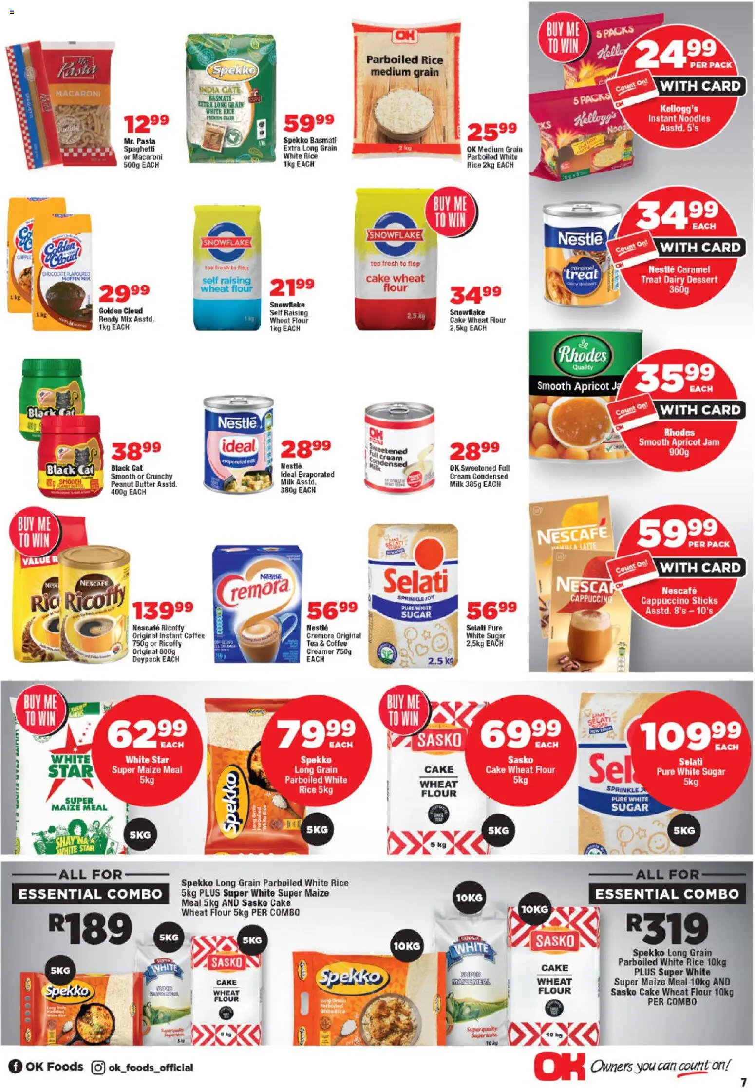 New OK Foods catalogue – valid from 10.12.2025 | Page: 7 | Products: Flour, Jam, Crate, Noodles