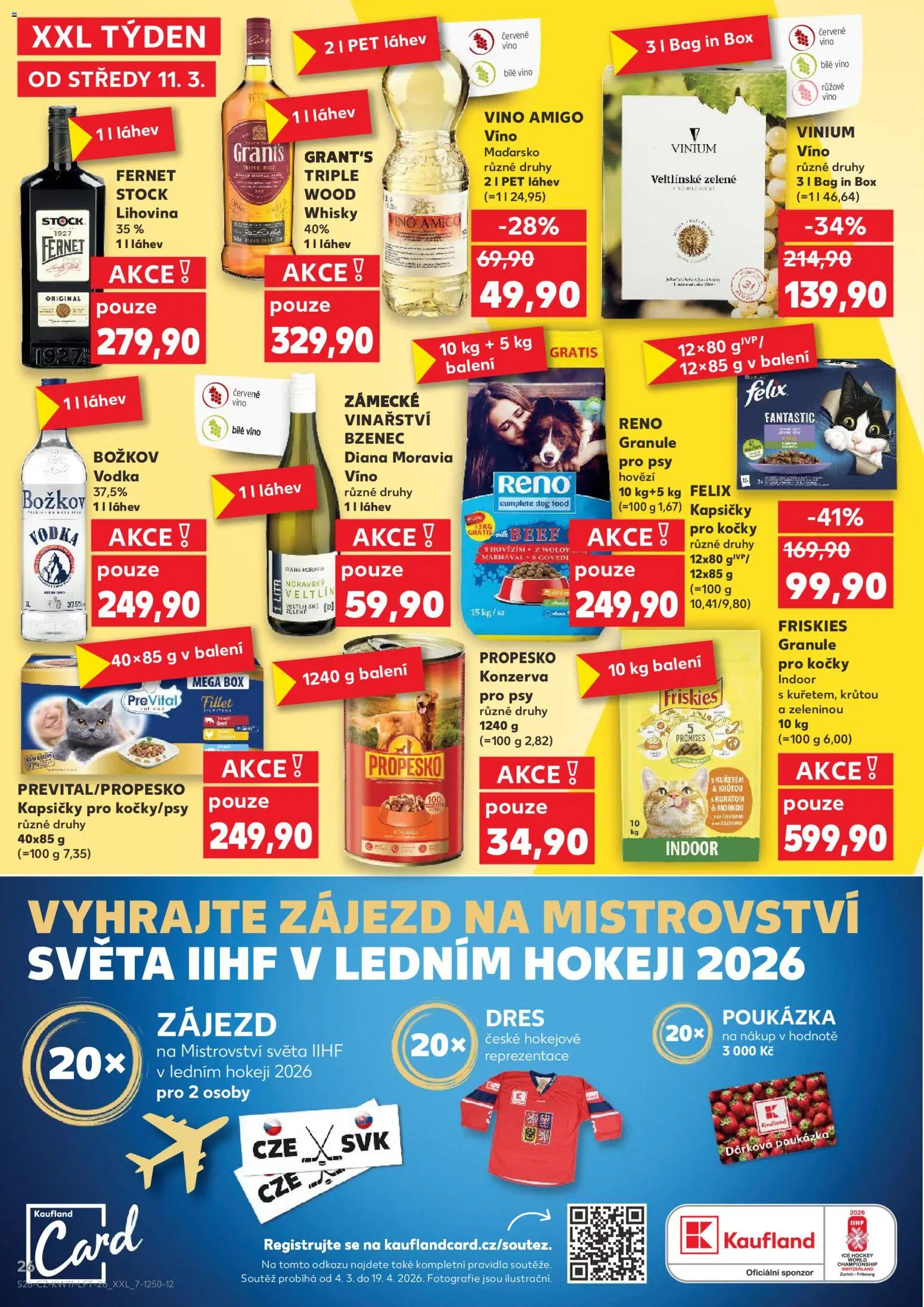 Kaufland leták od 11.03.2026 | Strana: 26 | Produkty: Felix, Granule pro psy, Whisky, Propesko granule