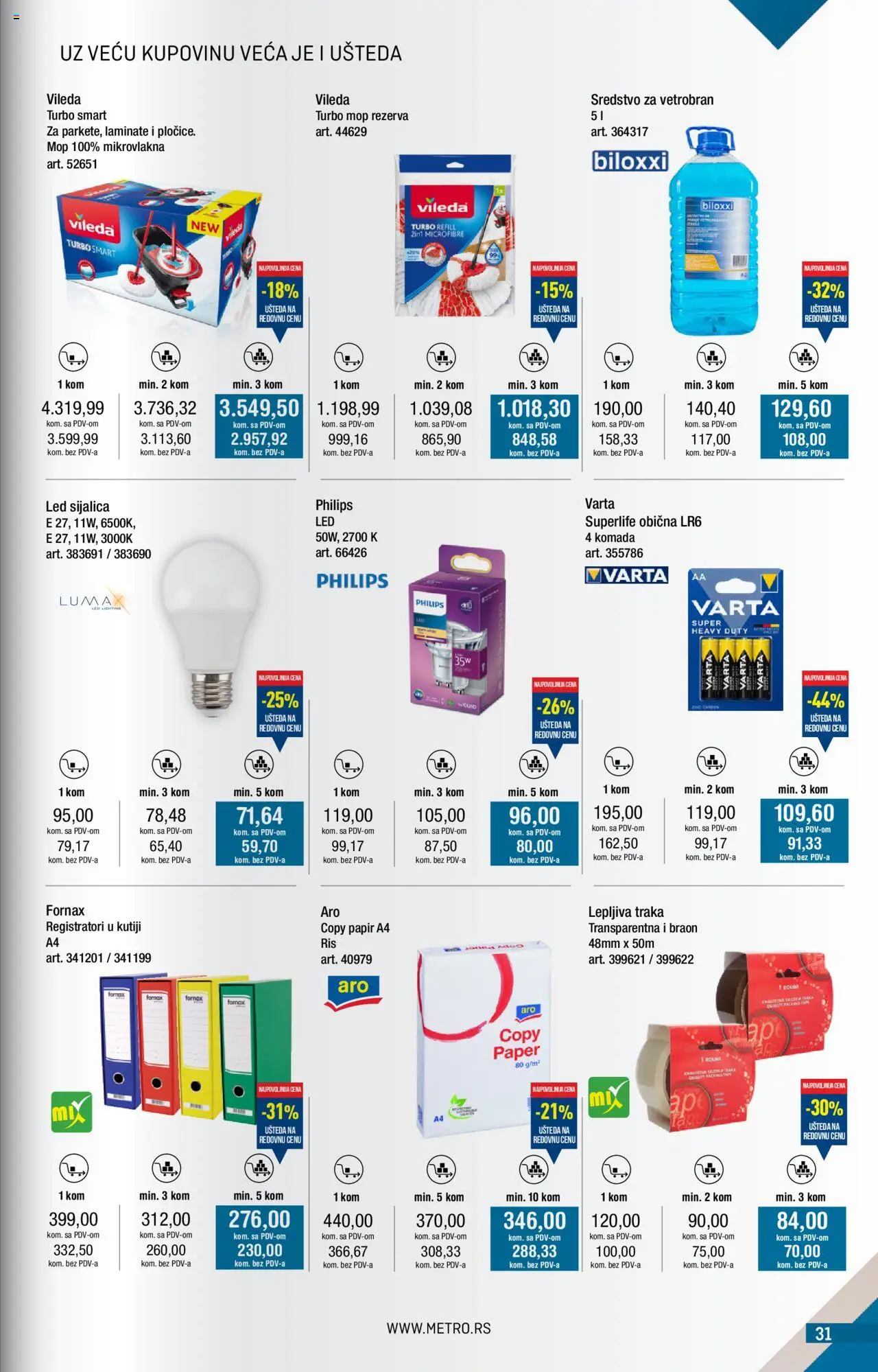 Metro katalog - važi od 01.06.2025 | Strana: 31 | Proizvode: Sijalica, LED sijalica, Vileda