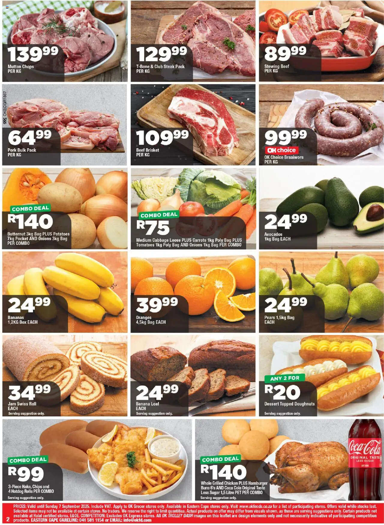 OK Foods Eastern Cape - OK Grocer │ valid from 25.08.2025 | Page: 2 | Products: Buns, Pork, Chips, Sugar