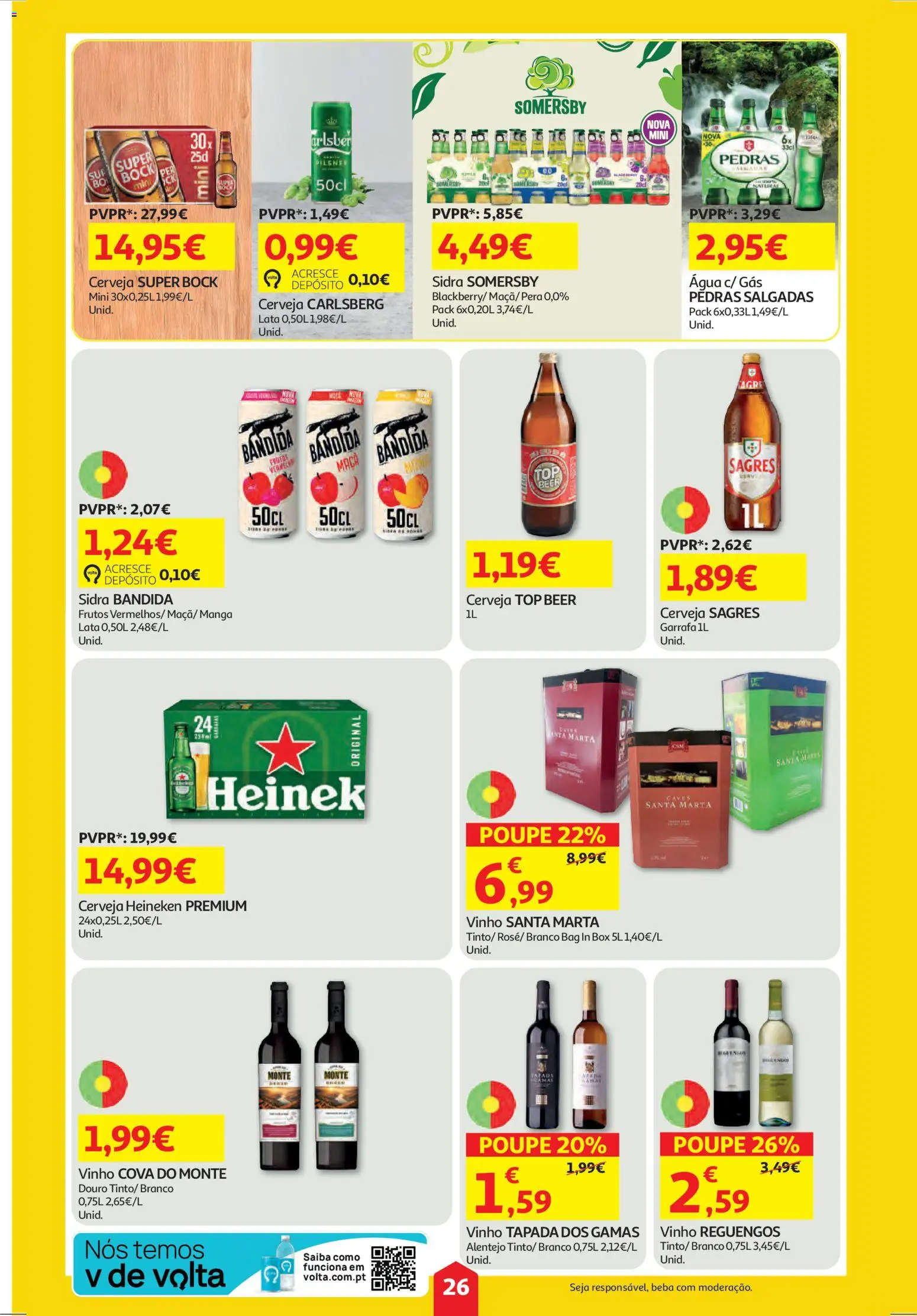 Auchan folheto │ válido de 30.04.2026 | Página: 26 | Produtos: Agua, Top, Super bock, Cerveja