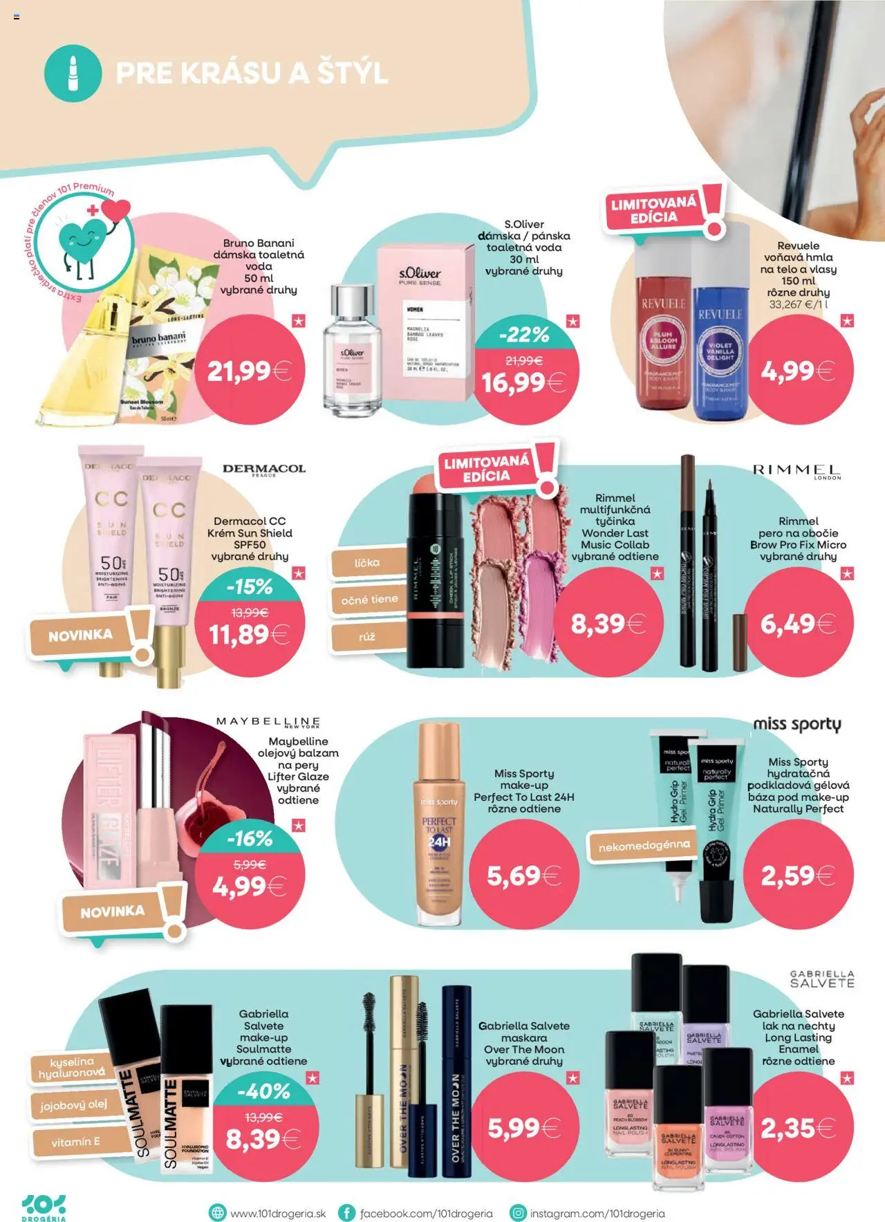 101 drogerie leták │ platný od 20.08.2025 | Strana: 2 | Produkty: Očné tiene, Lak na nechty, Krém, Voda