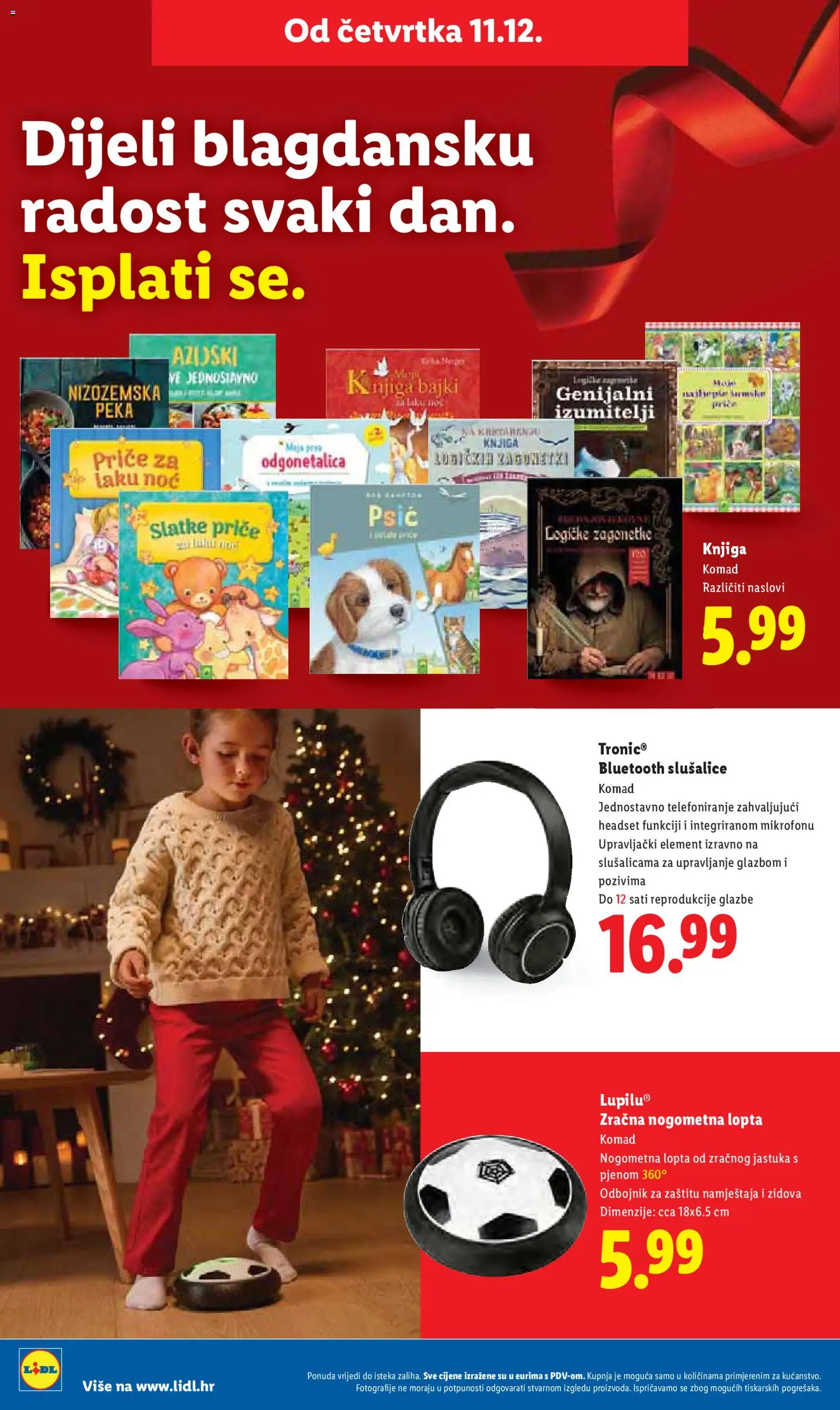 Lidl katalog | vrijedi od 11.12.2025 | Stranica: 20 | Proizvodi: Lopta, Slušalice