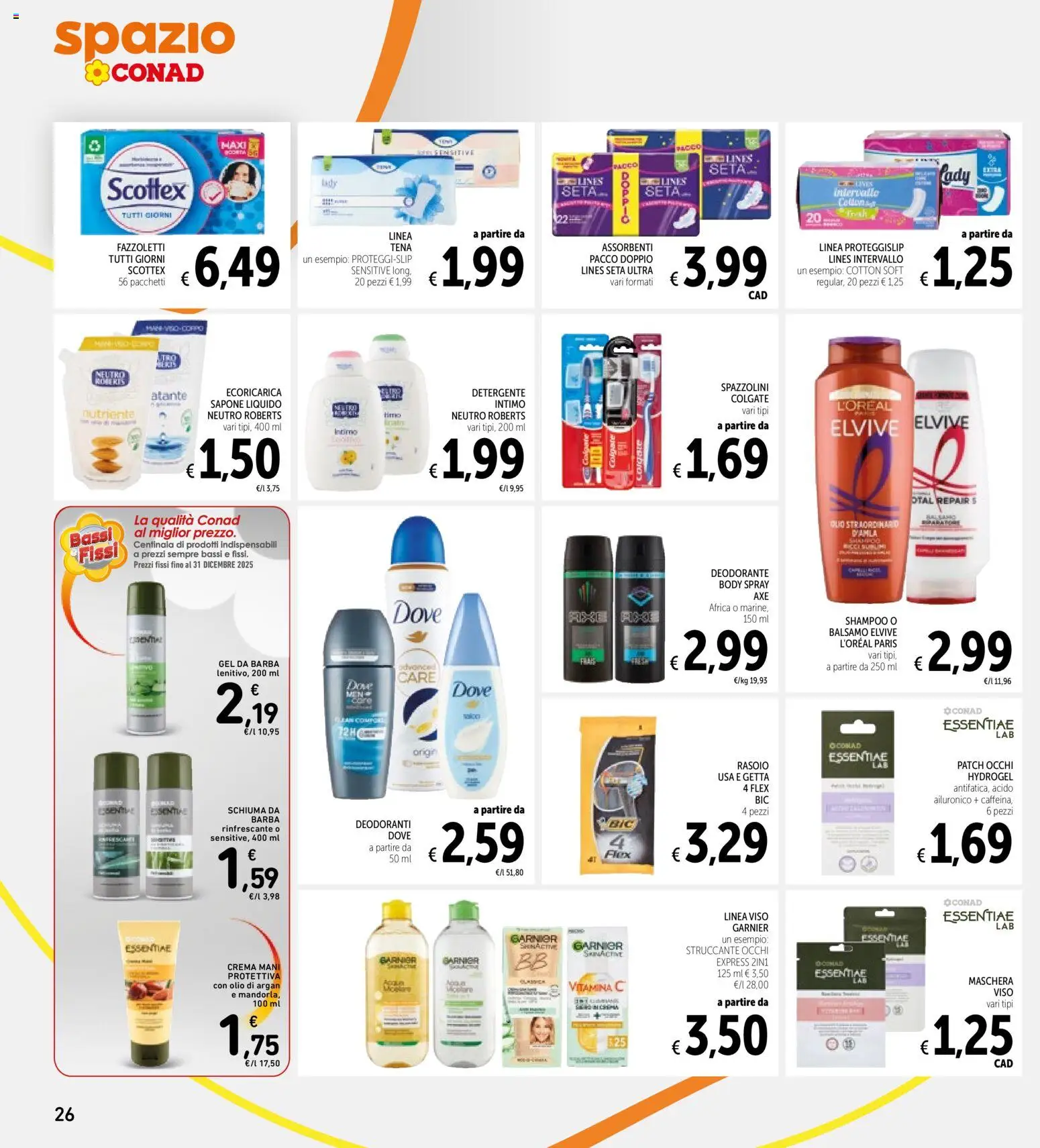 Volantino Spazio Conad del 05.12.2025 | Pagina: 26 | Prodotti: Balsamo, Crema, Struccante, Detergente