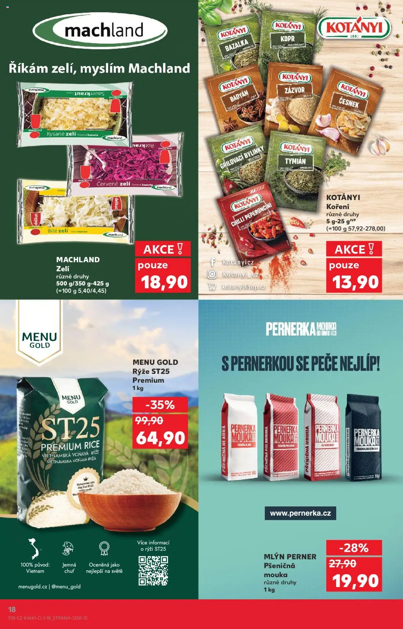 Kaufland leták - Praha 4 od 08.10.2025 | Strana: 18 | Produkty: Koření, Rýži, Česnek, Zázvor