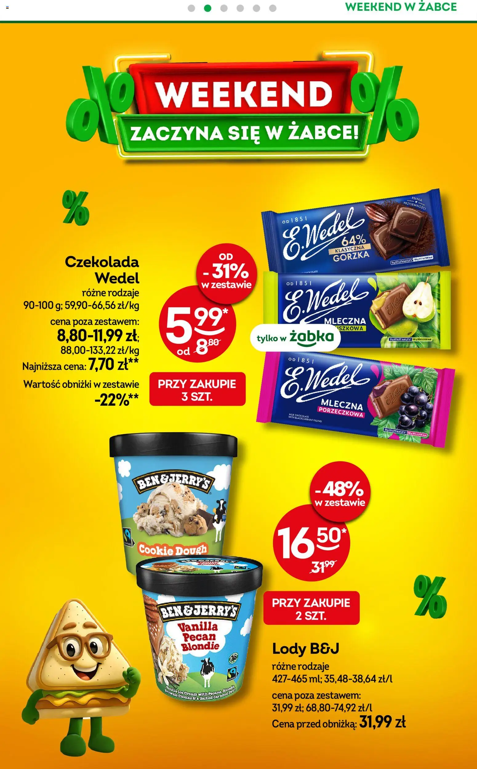 Żabka Gazetka - Weekendowe promocje od 07.11.2025 | Strona: 3 | Produkty: Czekolada, Lody