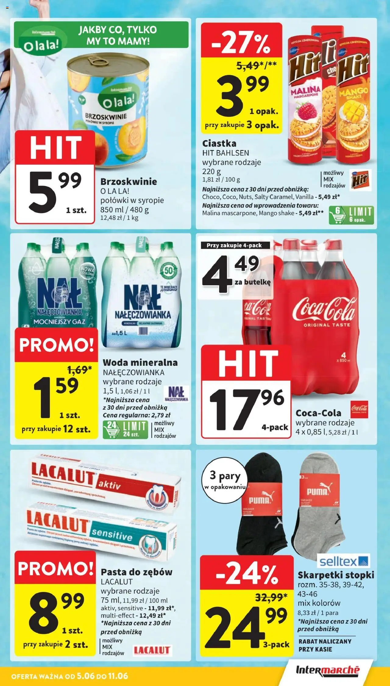 Intermarche Gazetka od 05.06.2025 | Strona: 5 | Produkty: Mango, Woda mineralna Nałęczowianka, Coca cola, Pasta do zębów