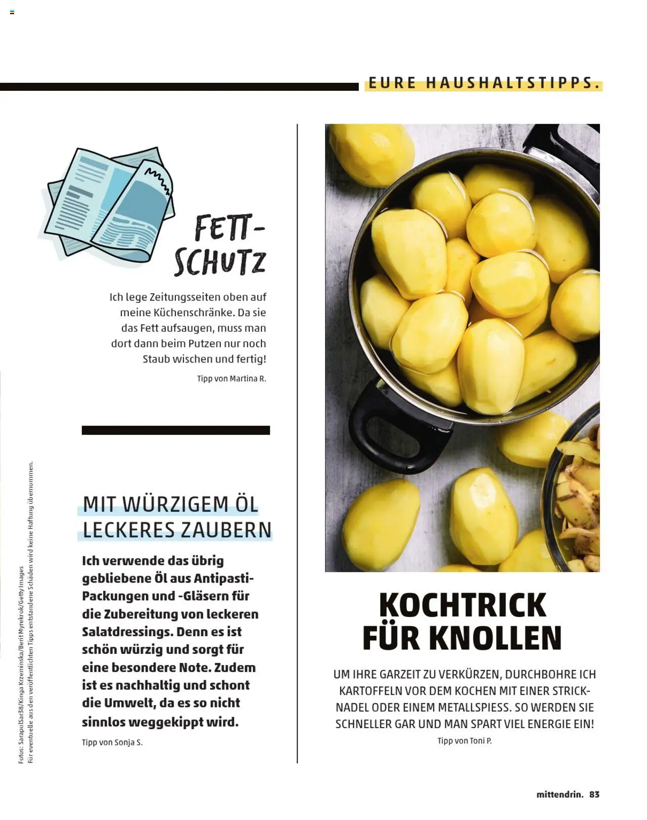 Penny  Kundenmagazin Sommer - gültig ab dem 13.06.2025 | Seite: 83 | Produkte: Öl, Kartoffeln