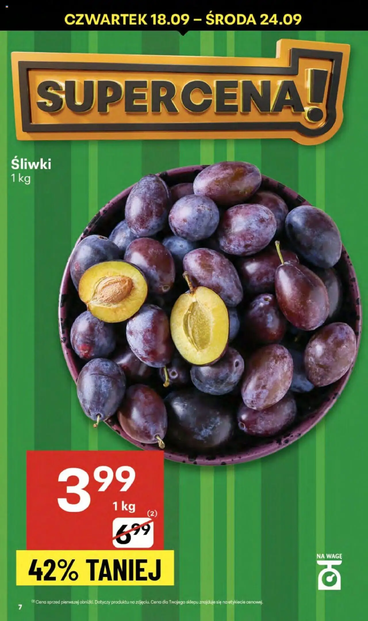 Delikatesy Centrum Gazetka - Sklepy Własne od 18.09.2025 | Strona: 7 | Produkty: Śliwki