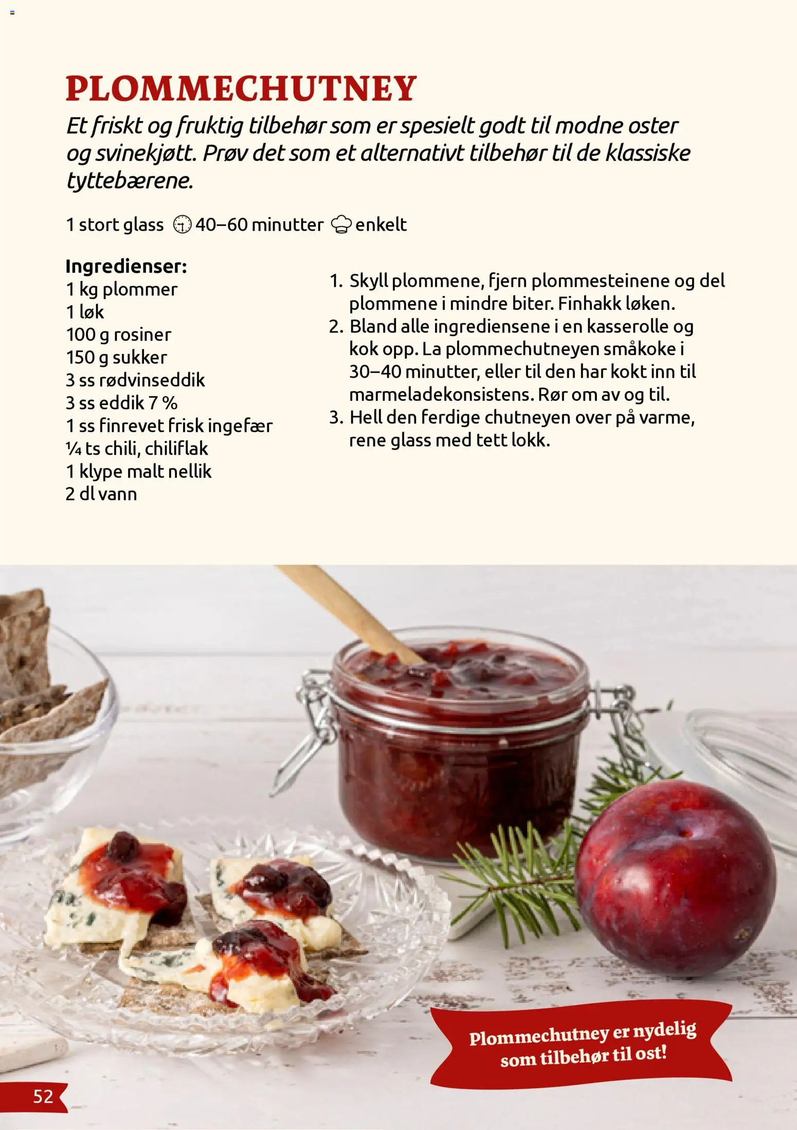 {H1} | Side: 52 | Produkter: Rjuha, Løk, Rosiner, Суміш дитяча