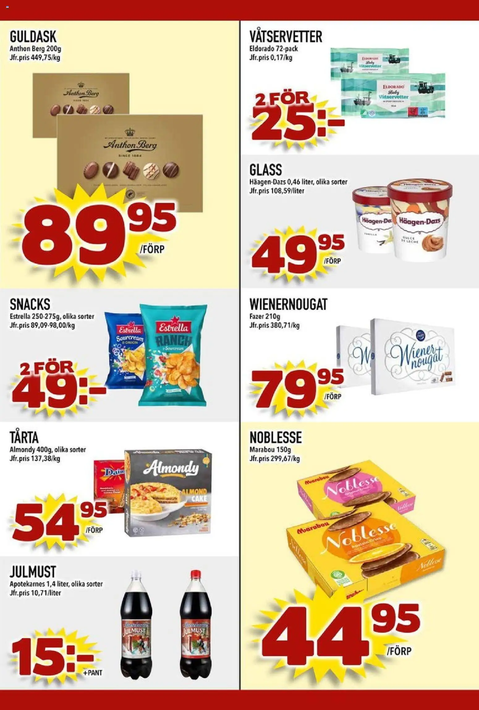 Din Mat reklamblad aktuell från 15.12.2025 | Sida: 9 | Produkter: Glass