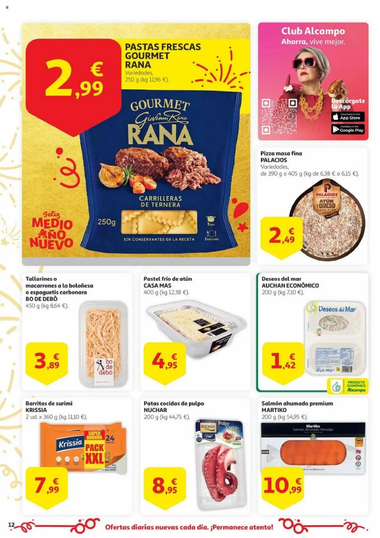 Alcampo -  Canarias │ válido desde el 17.06.2025 | Página: 12 | Productos: Pizza, Pasta, Salmón ahumado