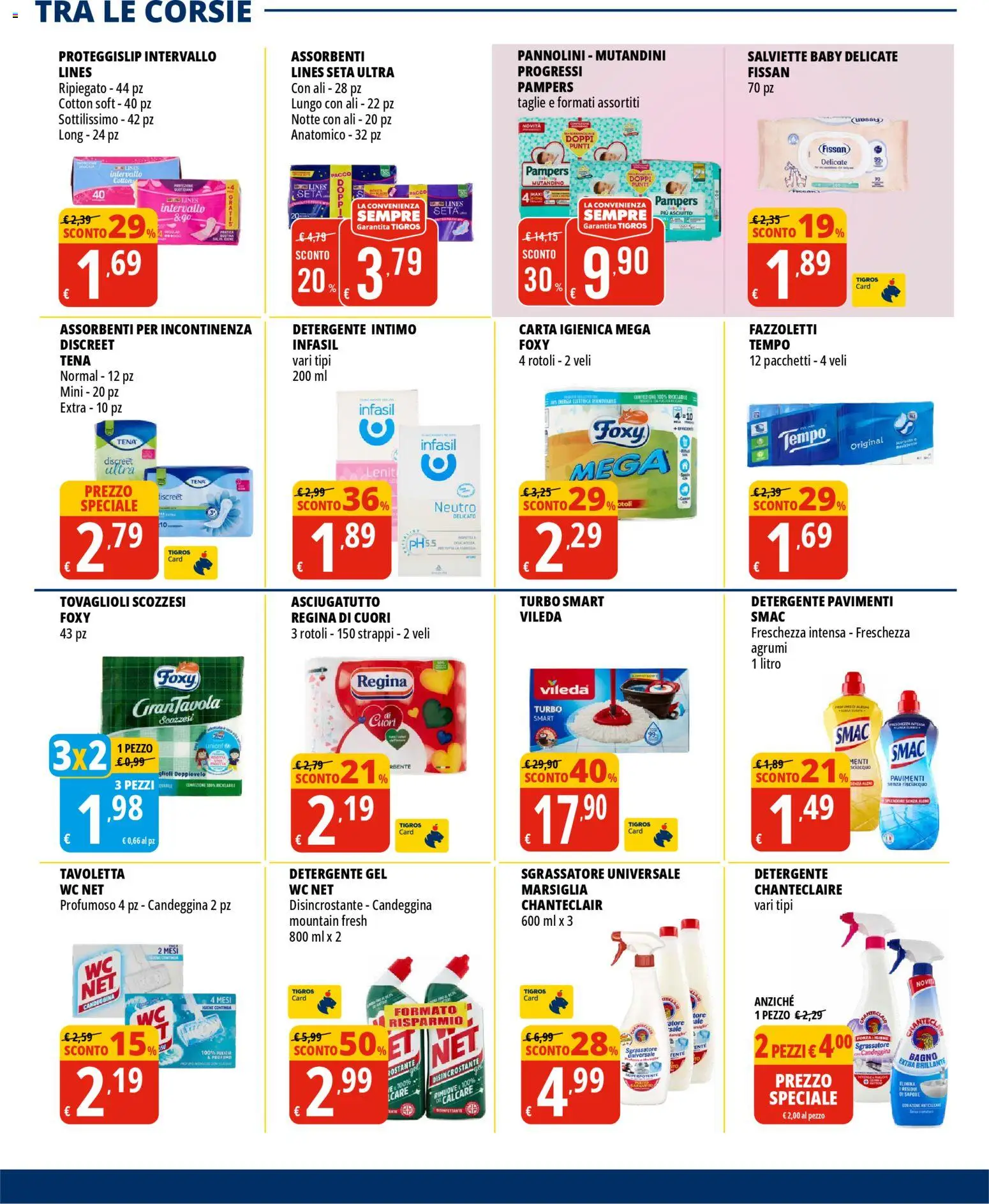 Volantino Tigros del 14.01.2026 | Pagina: 29 | Prodotti: Carta igienica, Detergente intimo, Candeggina, Sgrassatore