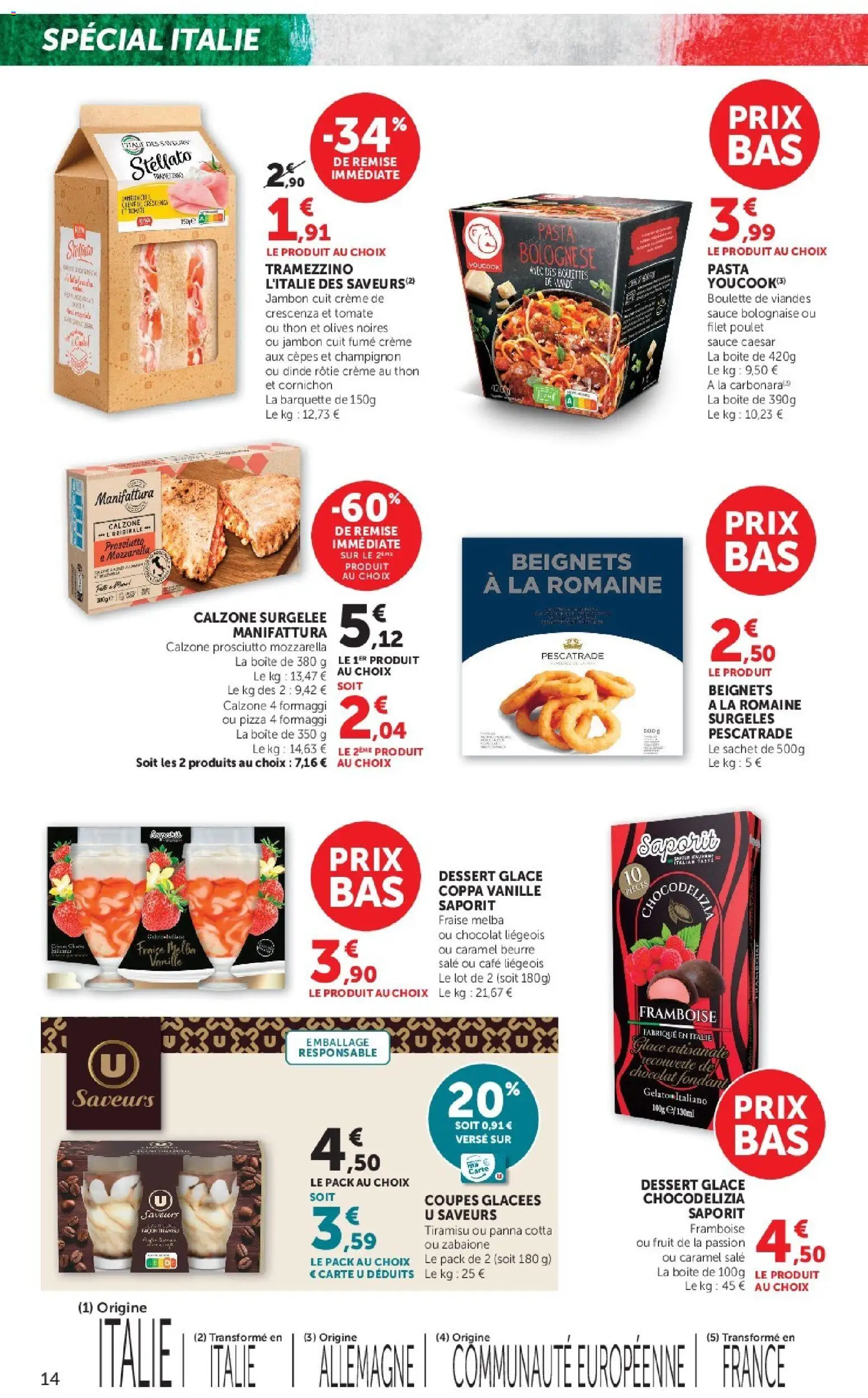 {H1} | Page: 14 | Produits: Fruit de la passion, Melon, Sauce bolognaise, Champignon