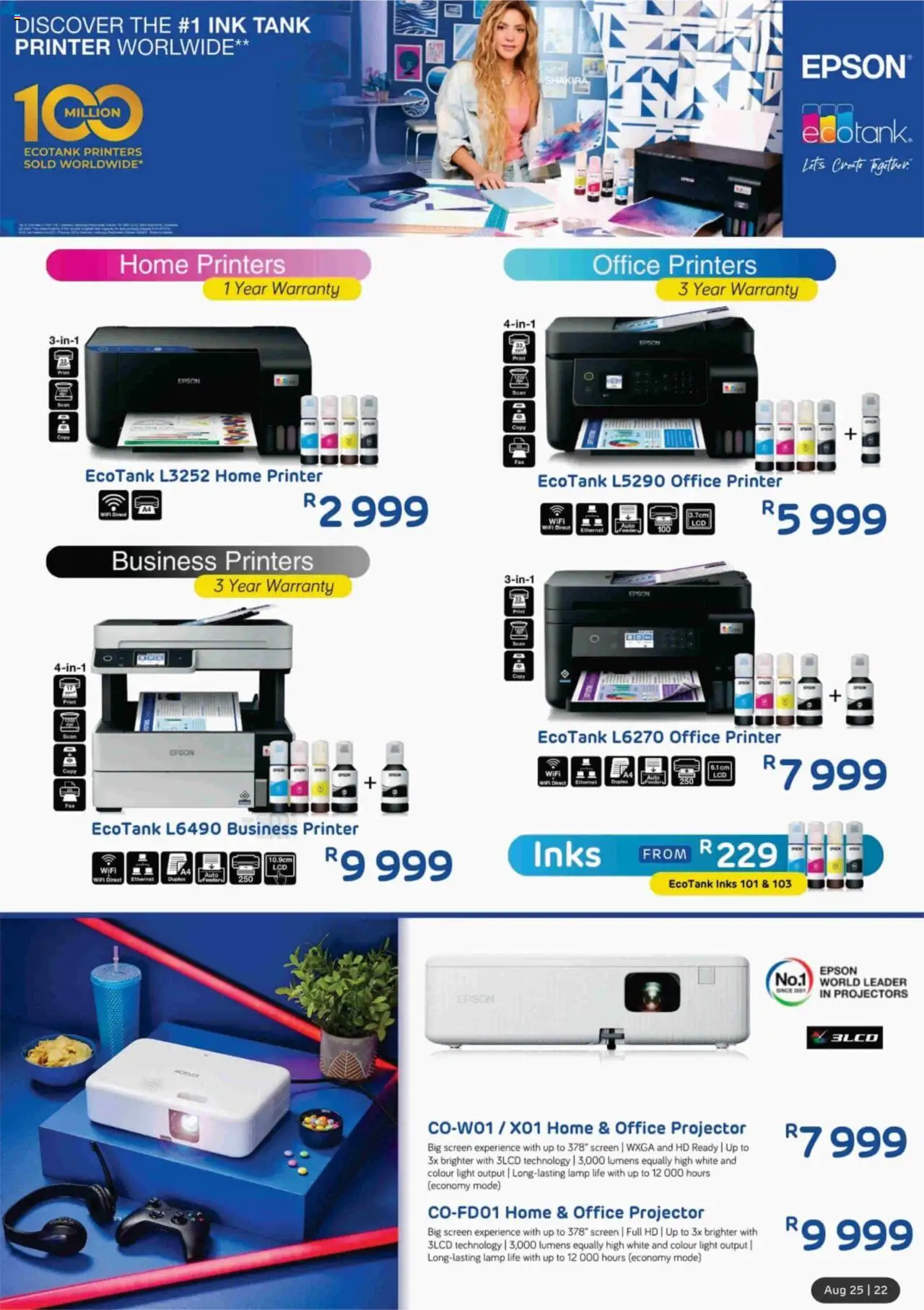 Computer Mania Accessories Catalogue │ valid from 01.08.2025 | Page: 23 | Products: Printer, Tank, Crate, Lamp