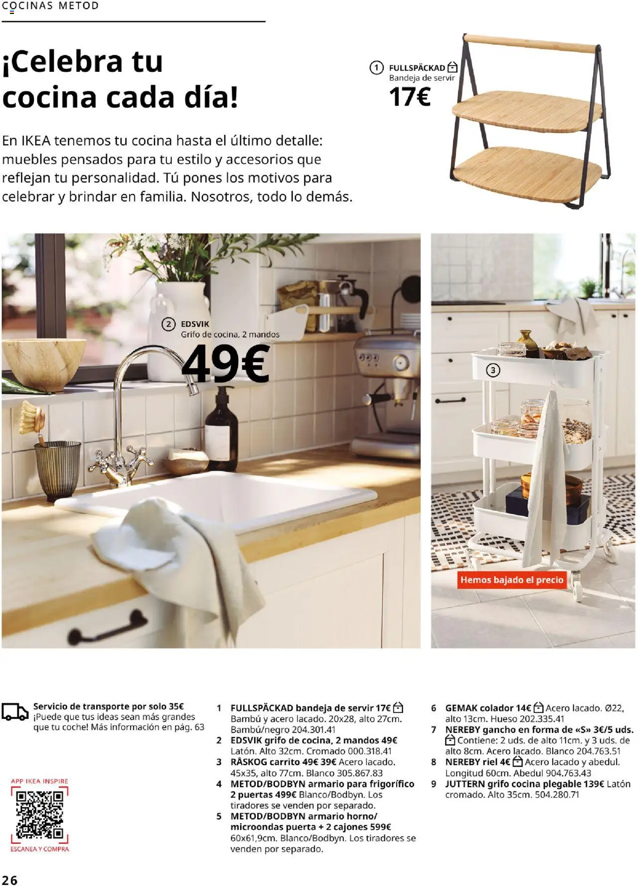 Catálogo IKEA Cocinas │ válido desde el 01.09.2025 | Página: 26 | Productos: Horno, Cocina, Bandeja, Armario