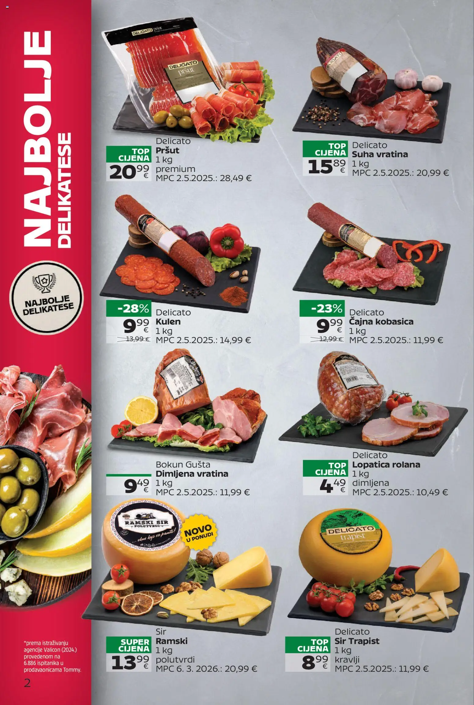 Tommy katalog | vrijedi od 23.03.2026 | Stranica: 2 | Proizvodi: Sir, Trapist, Pršut, Mak