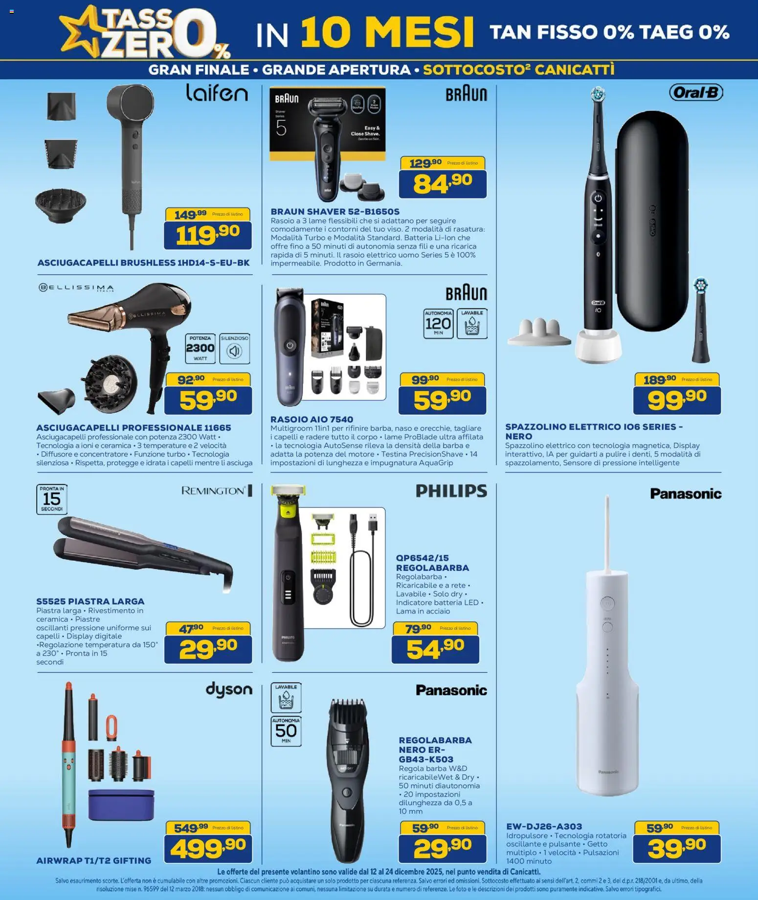 Volantino Euronics del 12.12.2025 | Pagina: 31 | Prodotti: Rasoio elettrico, Asciugacapelli, Spazzolino elettrico, Batteria