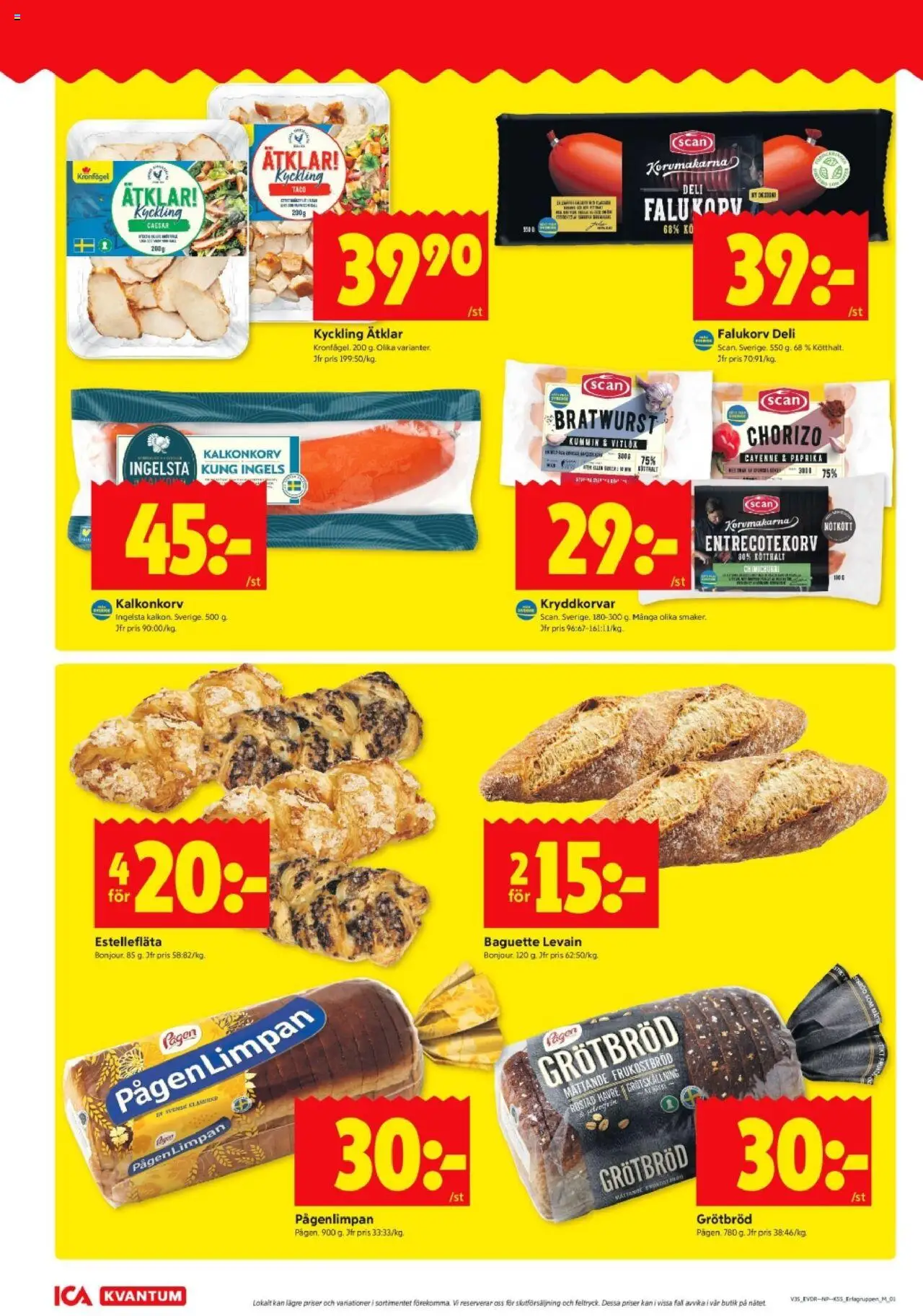 ICA Kvantum reklamblad aktuell från 25.08.2025 | Sida: 6 | Produkter: Falukorv, Levain, Nötkött, Chorizo
