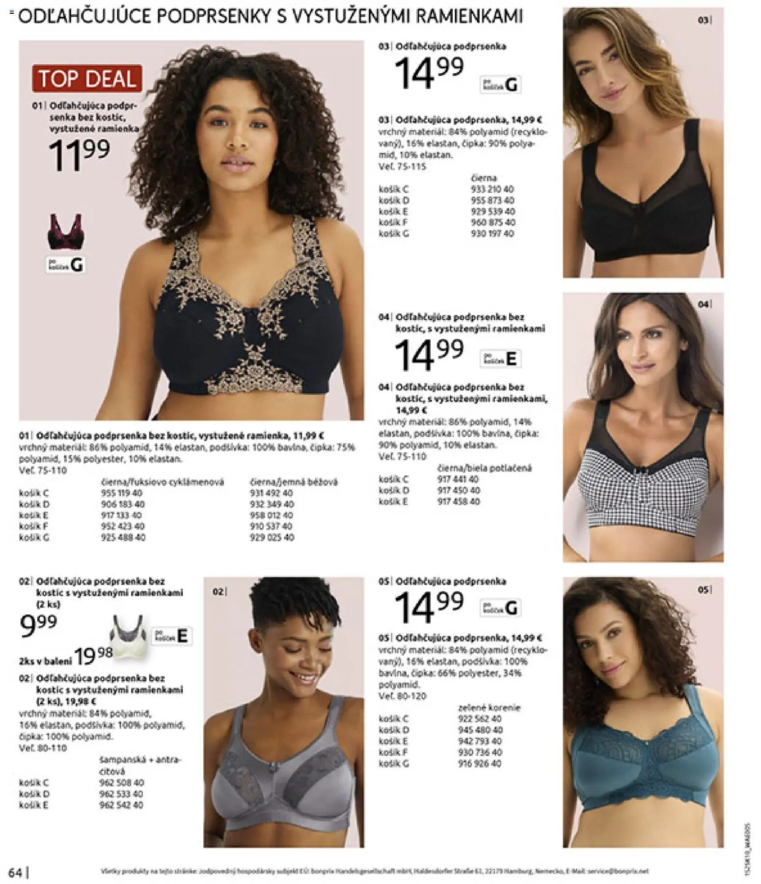 Nové Bonprix akcie – leták je platný od 01.11.2025 | Strana: 66 | Produkty: Podprsenka, Korenie