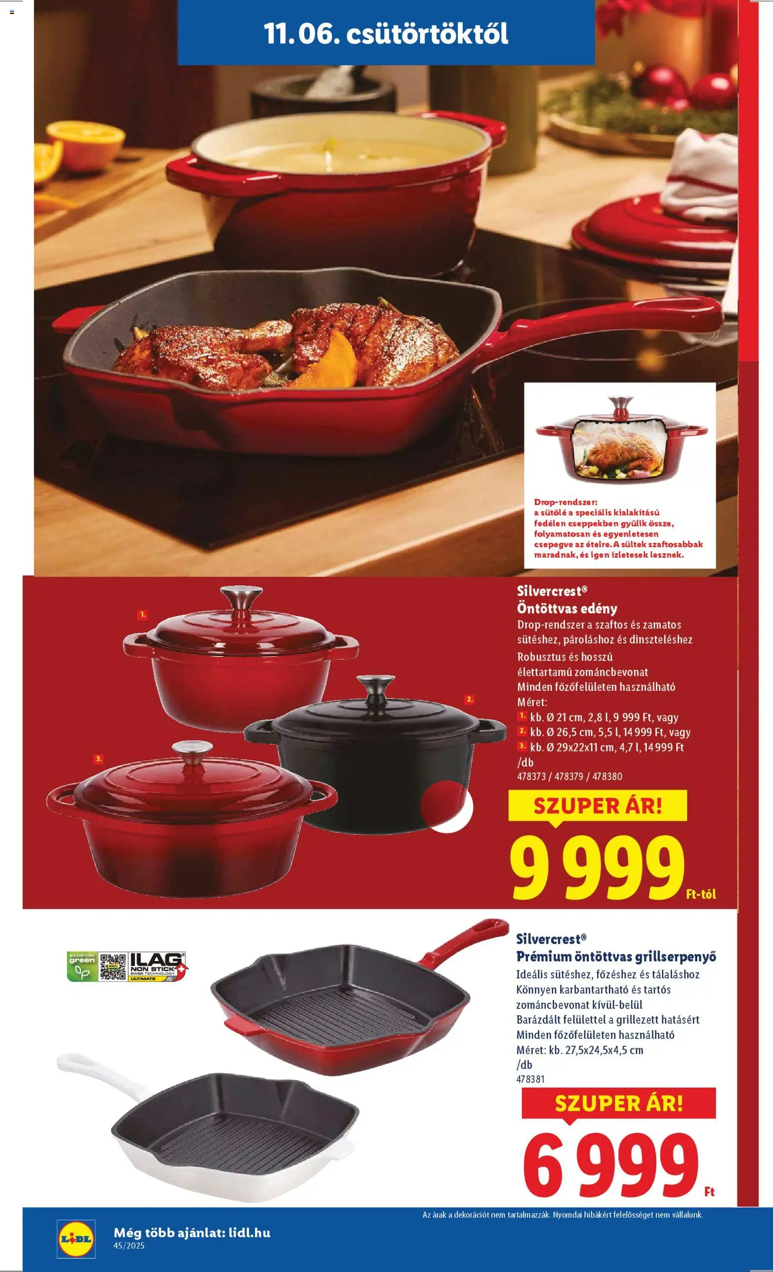 Lidl akciós ujság - amely érvényes a következő dátumtól: 06.11.2025 | Oldal: 16 | Termékek: Grill, Edény