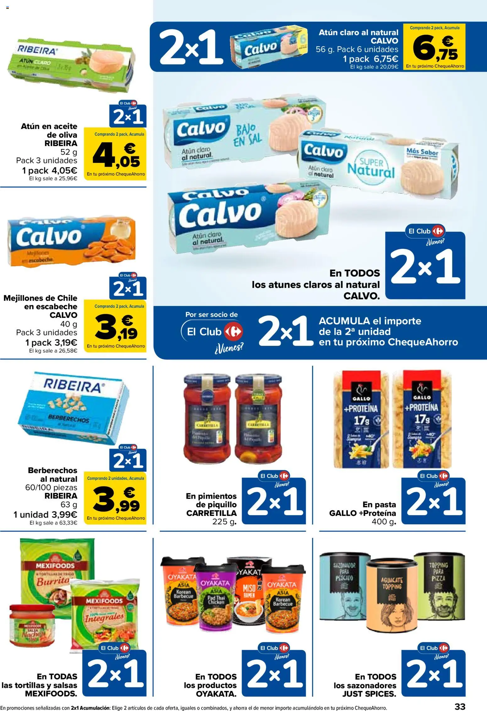 Carrefour folleto │ válido desde el 12.02.2026 | Página: 33 | Productos: Berberechos, Pizza, Pescado, Atún claro