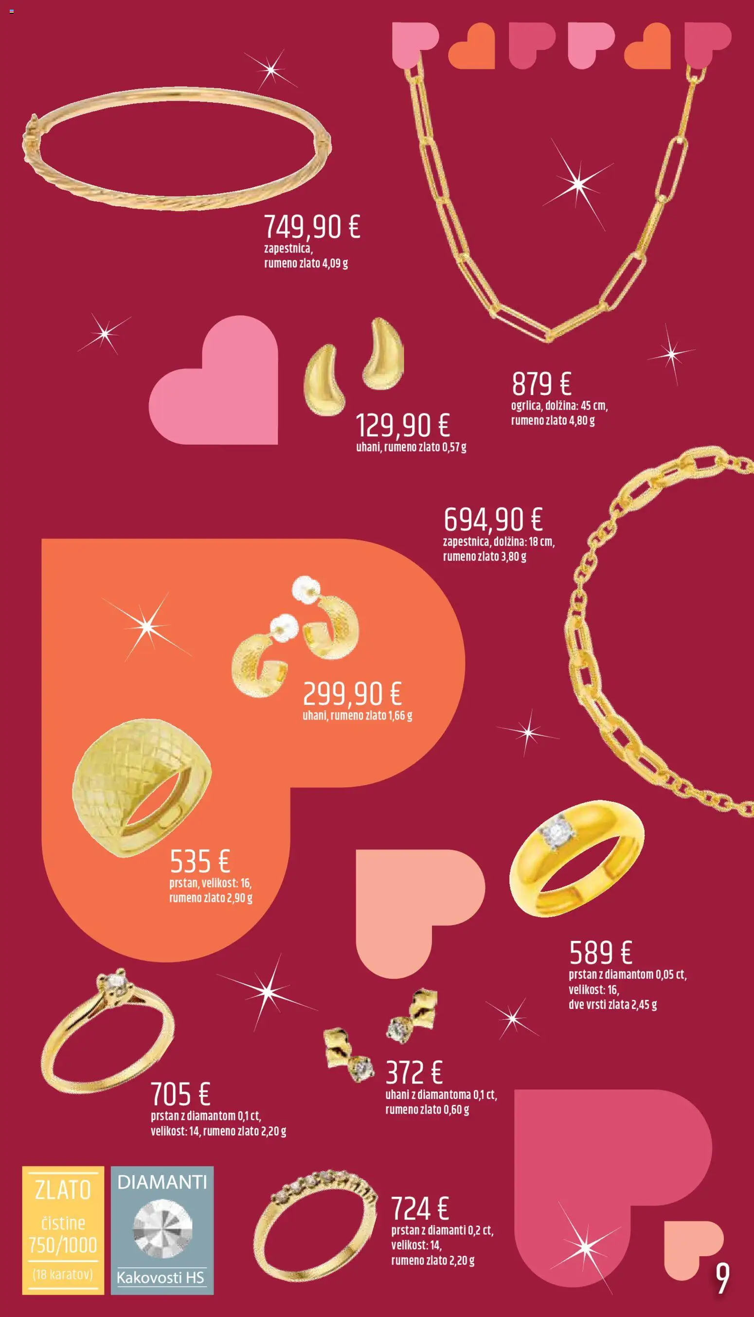 Novi E.leclerc katalog ponudbe – veljaven od 06.02.2026 | Stran: 9 | Izdelki: Prstan, Uhani