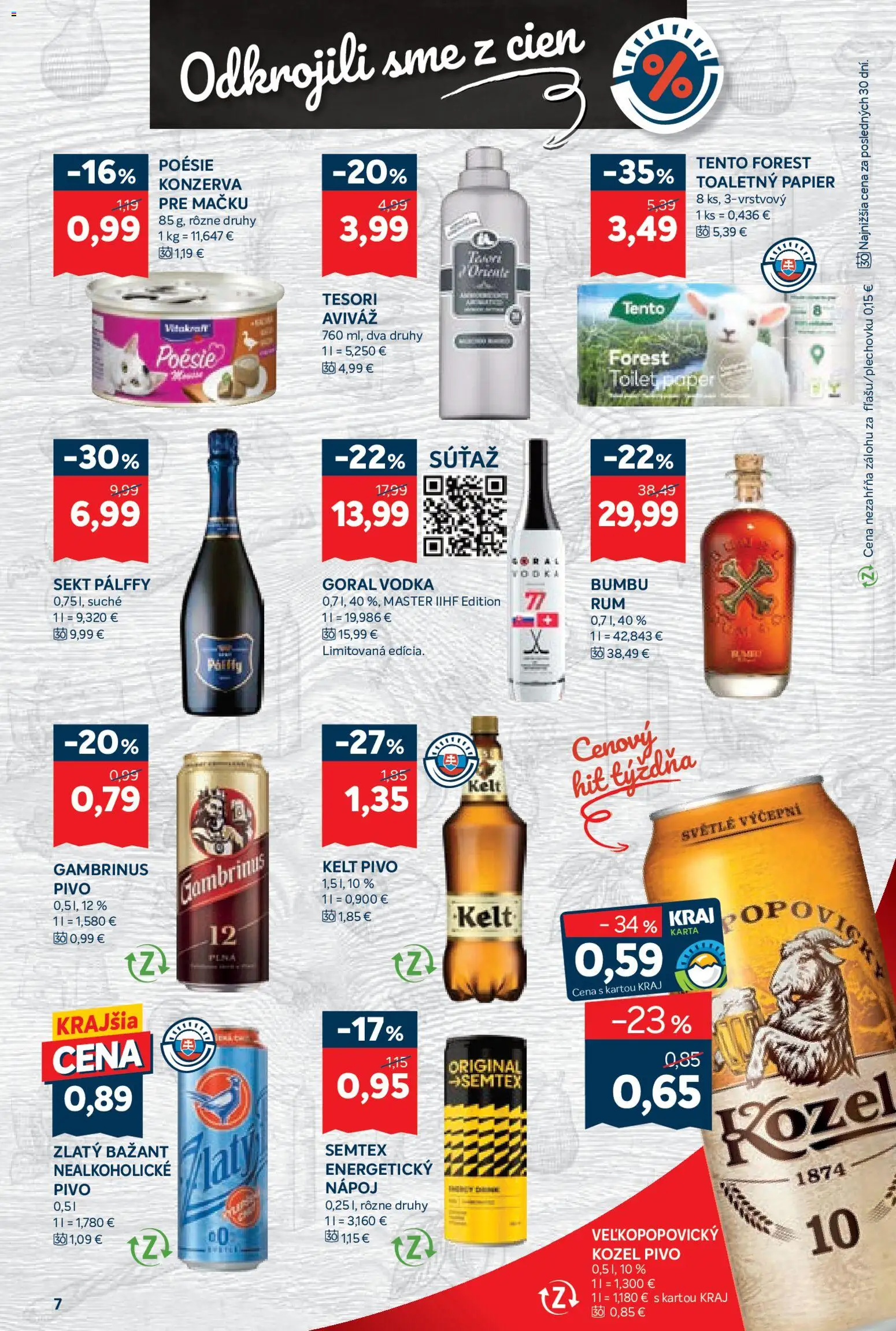 Nové Kraj akcie – leták je platný od 16.04.2026 | Strana: 13 | Produkty: Pivo, Aviváž, Vodka, Gambrinus