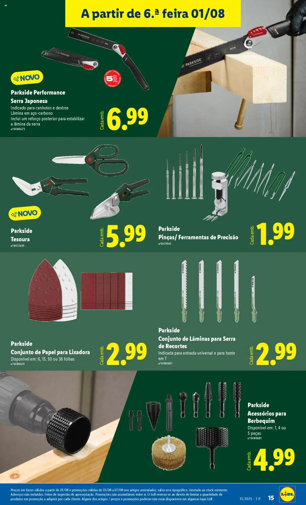 Lidl Novidades │ válido de 28.07.2025 | Página: 15 | Produtos: Ferramentas