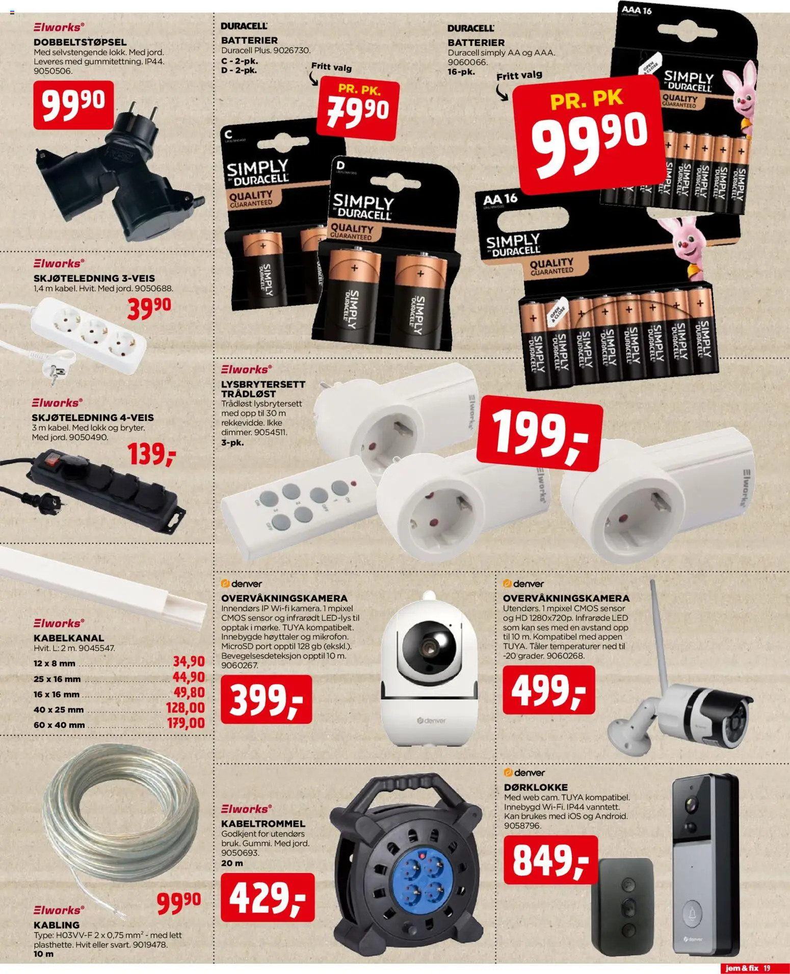 {H1} | Side: 19 | Produkter: Skjøteledning, Сантехнічне кріплення, Høyttaler, Суміш дитяча