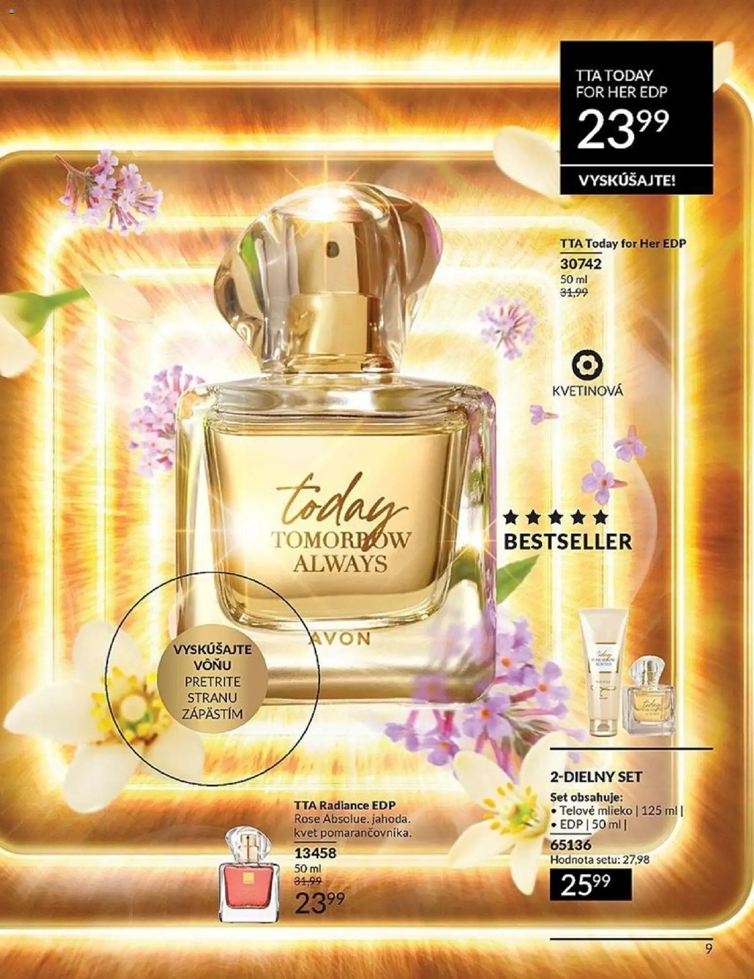 Nové Avon akcie – leták je platný od 01.03.2026 | Strana: 9 | Produkty: Mlieko, Telové mlieko