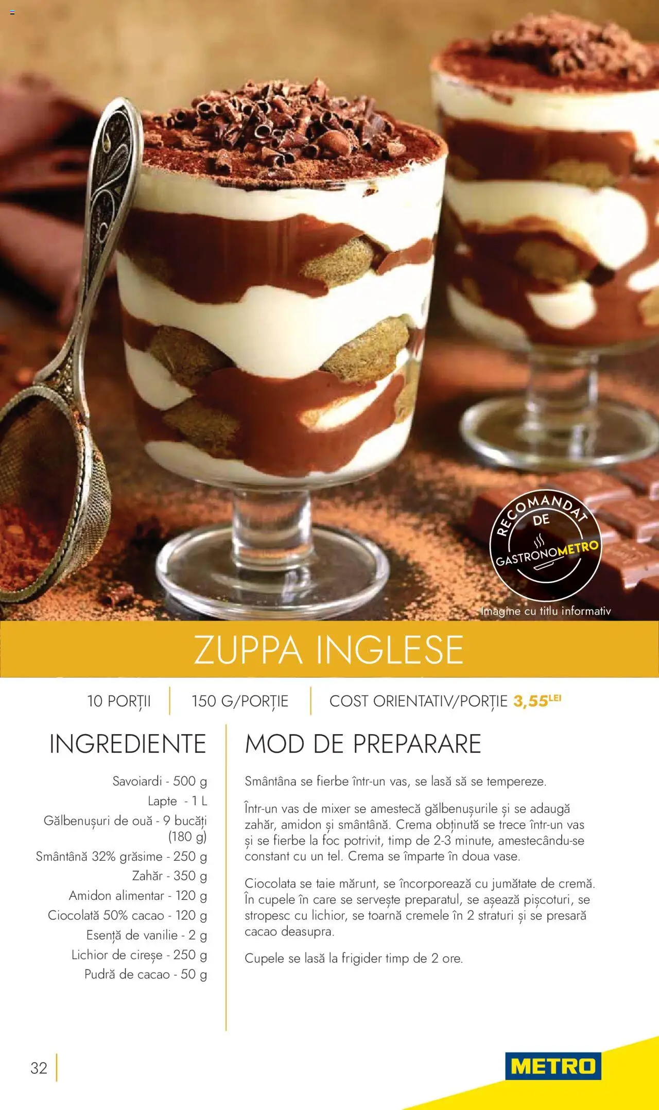 Metro catalog - Tendinte si Recomandari – valabil de la 24.10.2023 | Pagină: 32 | Produse: Ciocolată, Cacao, Smântână, Cireșe