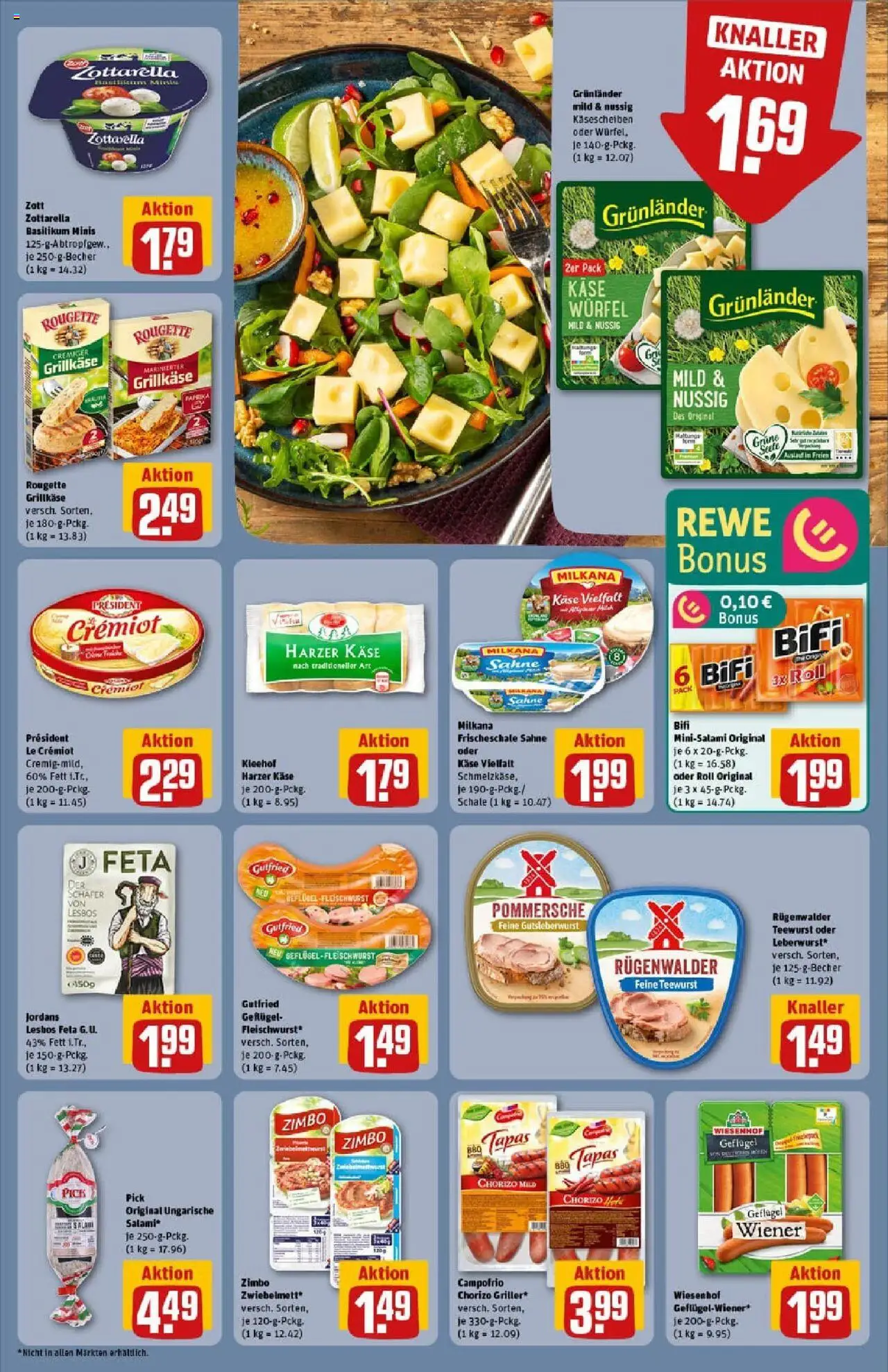Rewe prospekt Lübeck	 - gültig ab dem 27.07.2025 | Seite: 15 | Produkte: Feta, Milkana, Paprika, Sahne
