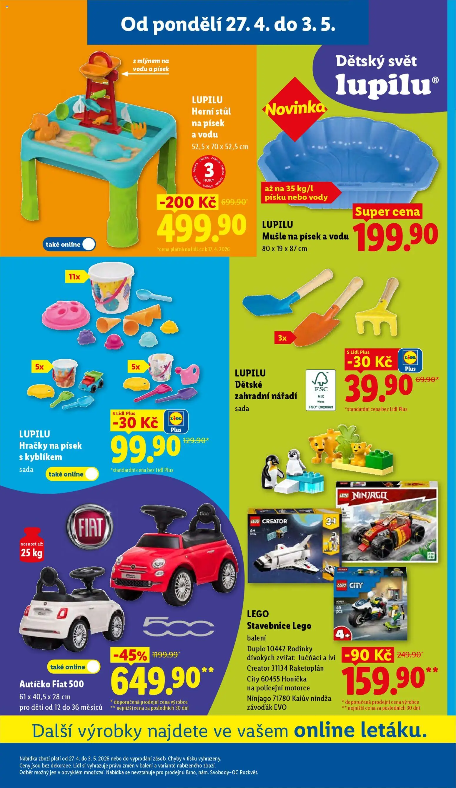 Lidl leták od 27.04.2026 | Strana: 43 | Produkty: LEGO, Hračky, Nářadí, Stůl