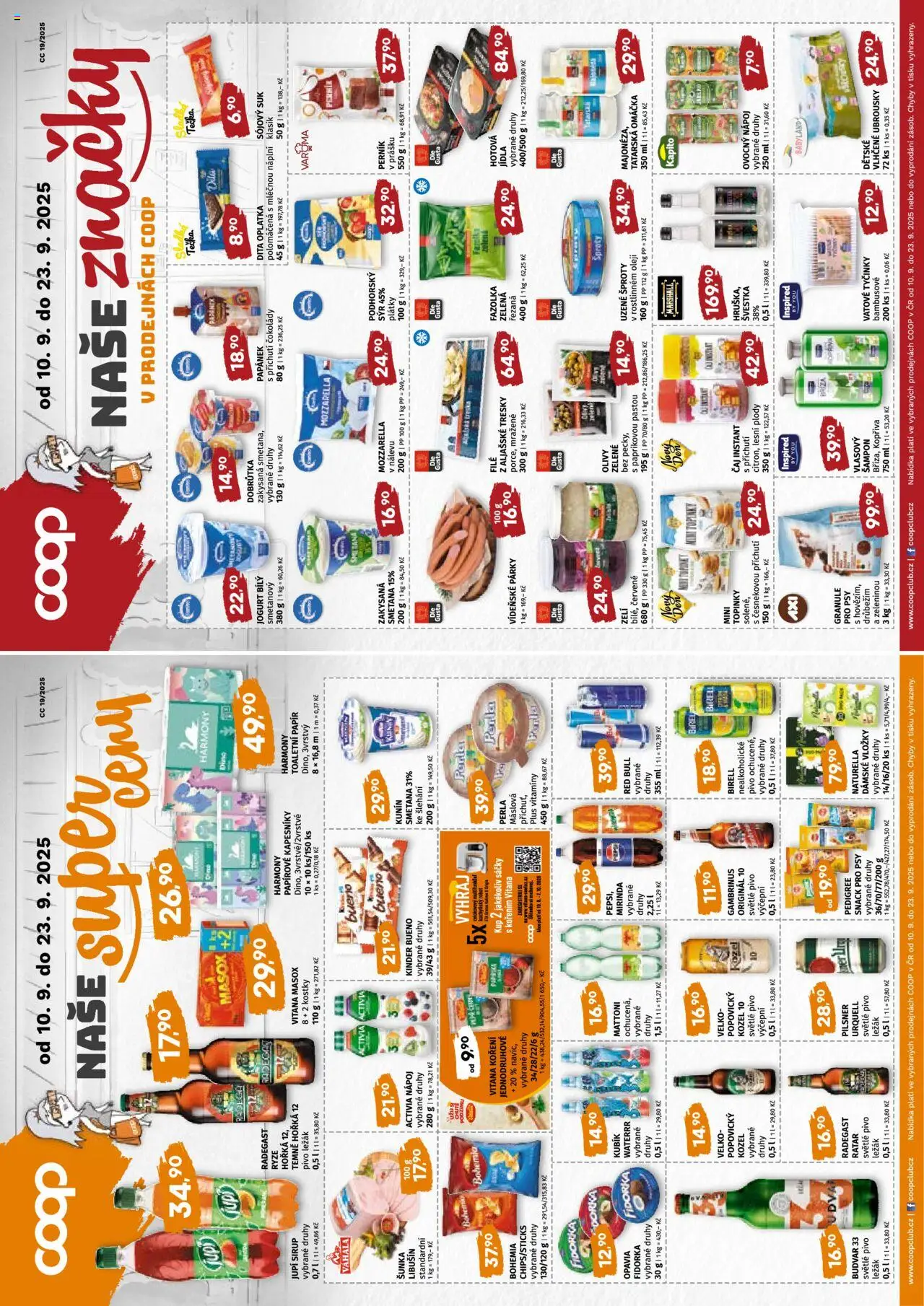 Coop leták - Západočeský region od 10.09.2025 | Strana: 4 | Produkty: Mattoni, Smetana, Papírové kapesníky, Perla máslová