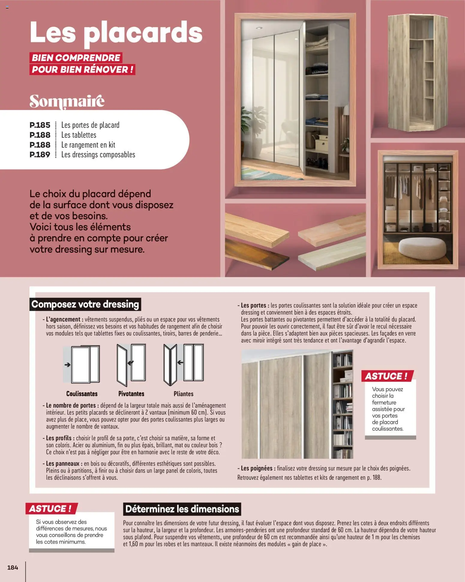 {H1} | Page: 184 | Produits: Mais, Poignées, Dressing, Miroir