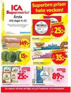 ICA Supermarket - Stockholm - Förhandsvisning av reklamblad från butik ICA Supermarket aktuell från 28.07.2025