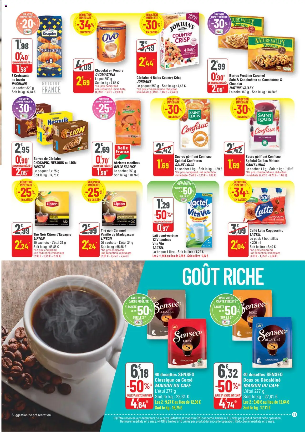  | Page: 12 | Produits: Sucre, Chocolat en poudre, Café, Céréales