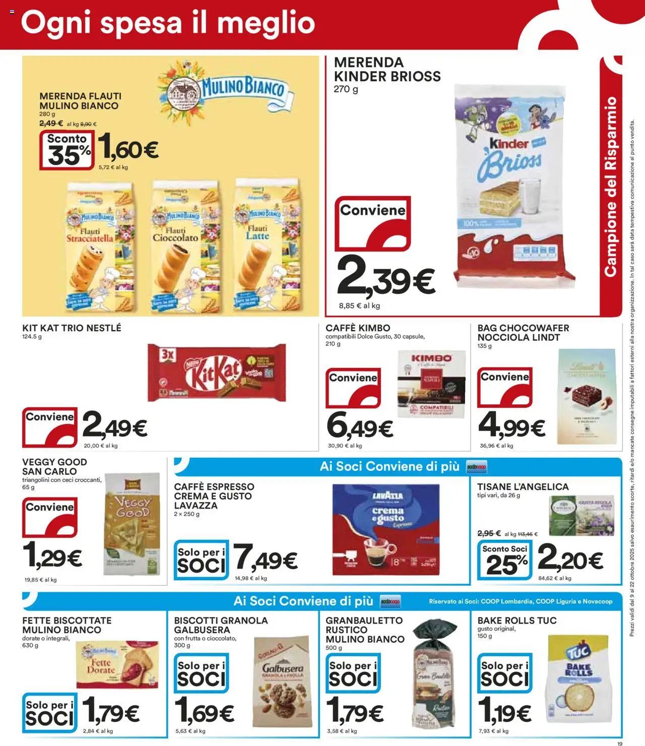 Volantino Ipercoop del 09.10.2025 | Pagina: 19 | Prodotti: Crema, Cioccolato, Lavazza, Stracciatella