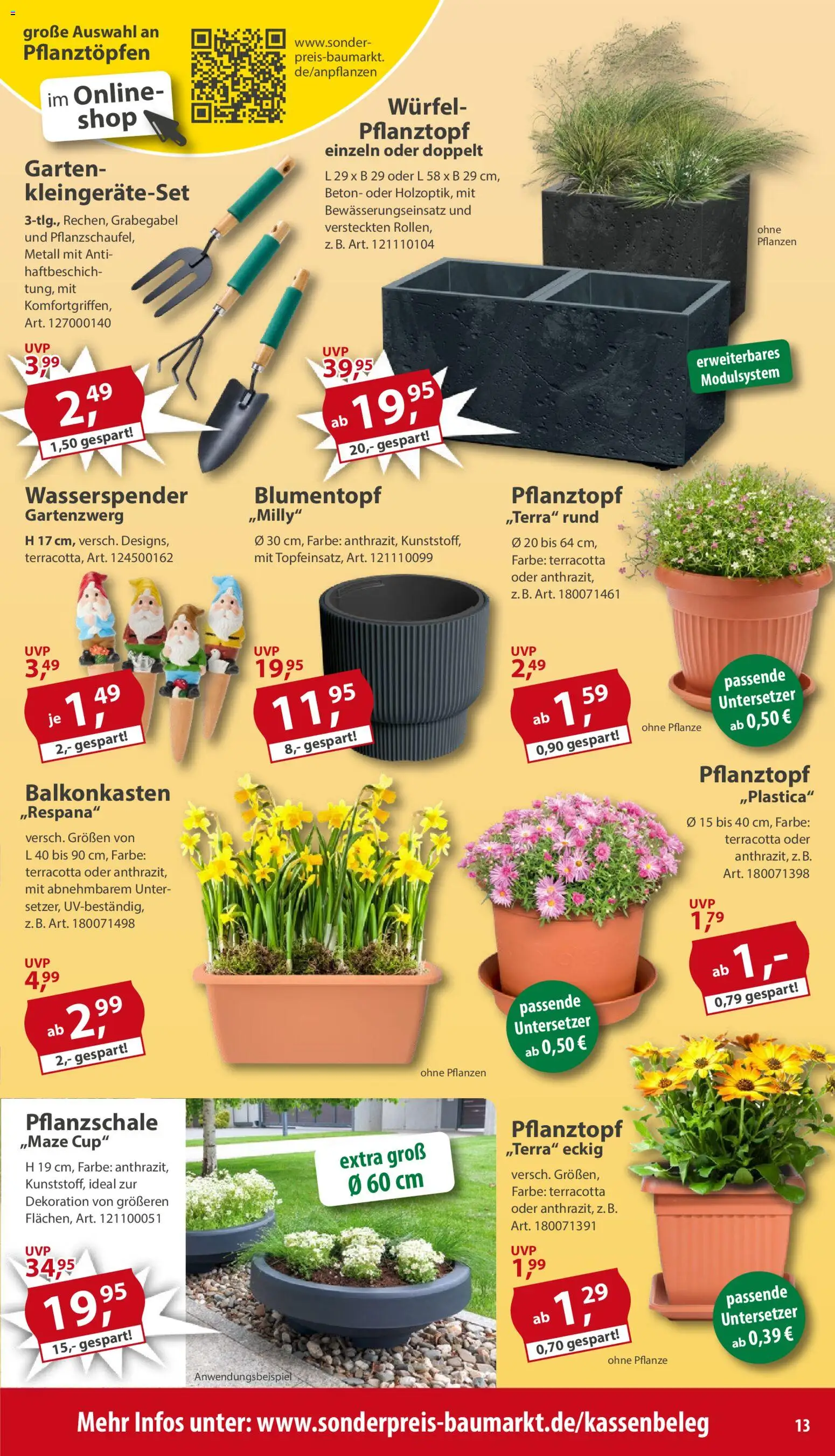Sonderpreis Baumarkt Prospekt 	 – gültig ab 28.02.2026 | Seite: 13 | Produkte: Blumentopf