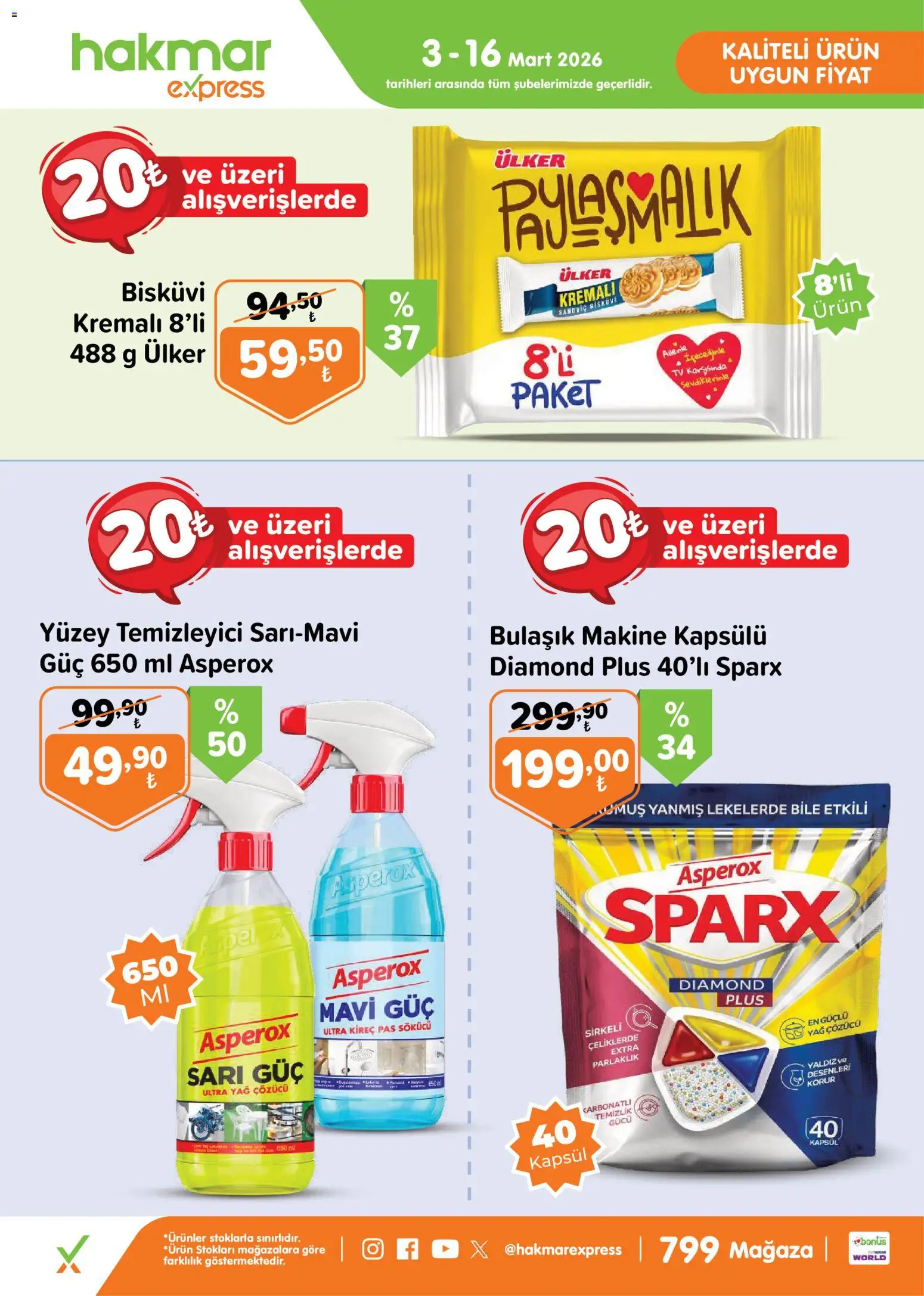 Hakmar Express - Salı Aktüel Ürünler - 03.03.2026 tarihinden itibaren geçerlidir | Sayfa: 2 | Ürünler: Yüzey temizleyici, Yağ çözücü, TV, Bisküvi