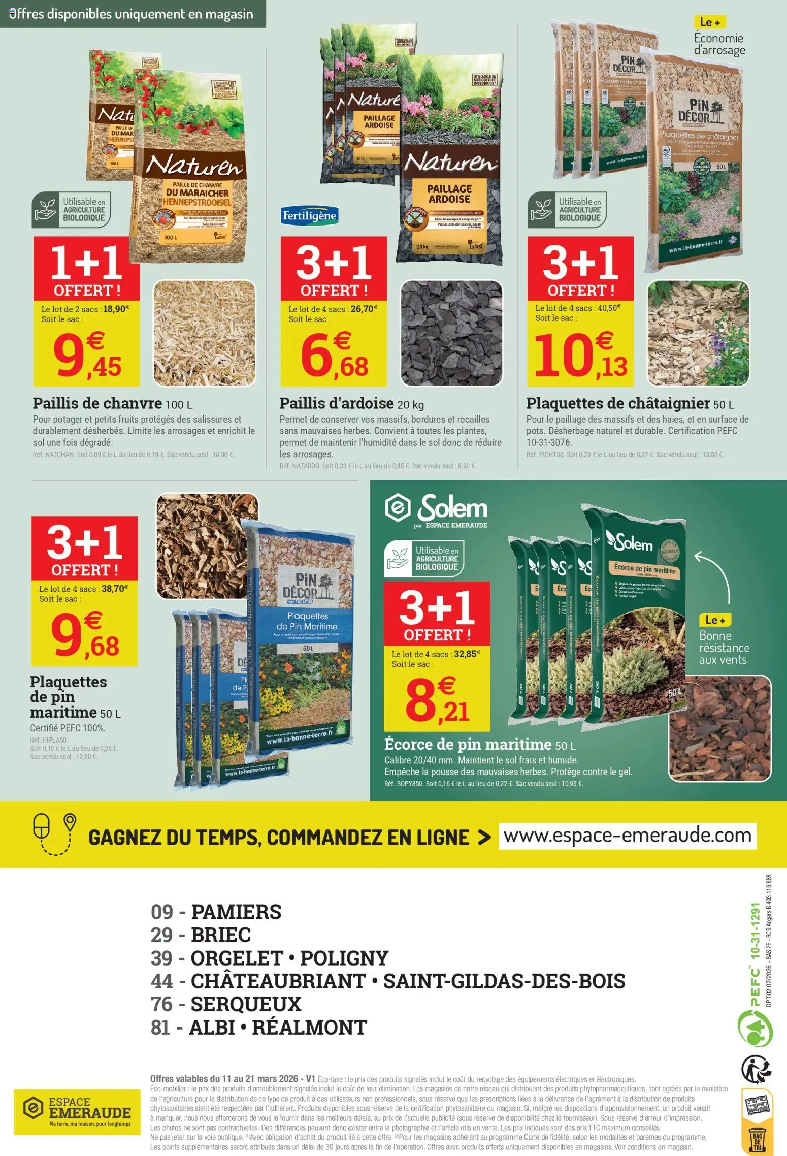 {H1} | Page: 2 | Produits: Sac, Écorce de pin, Paillis d'ardoise