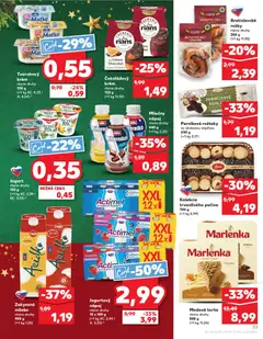 Kaufland SK Akciós újság - amely érvényes a következő dátumtól: 04.12.2025 | Oldal: 23 | Termékek: Torta, Actimel, Só