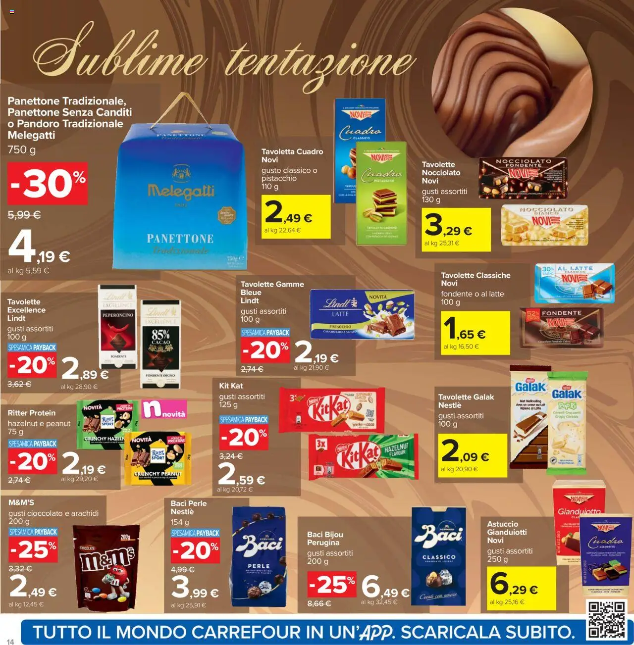 Volantino Carrefour del 23.10.2025 | Pagina: 14 | Prodotti: Latte, Peperoncino, Panettone, Astuccio