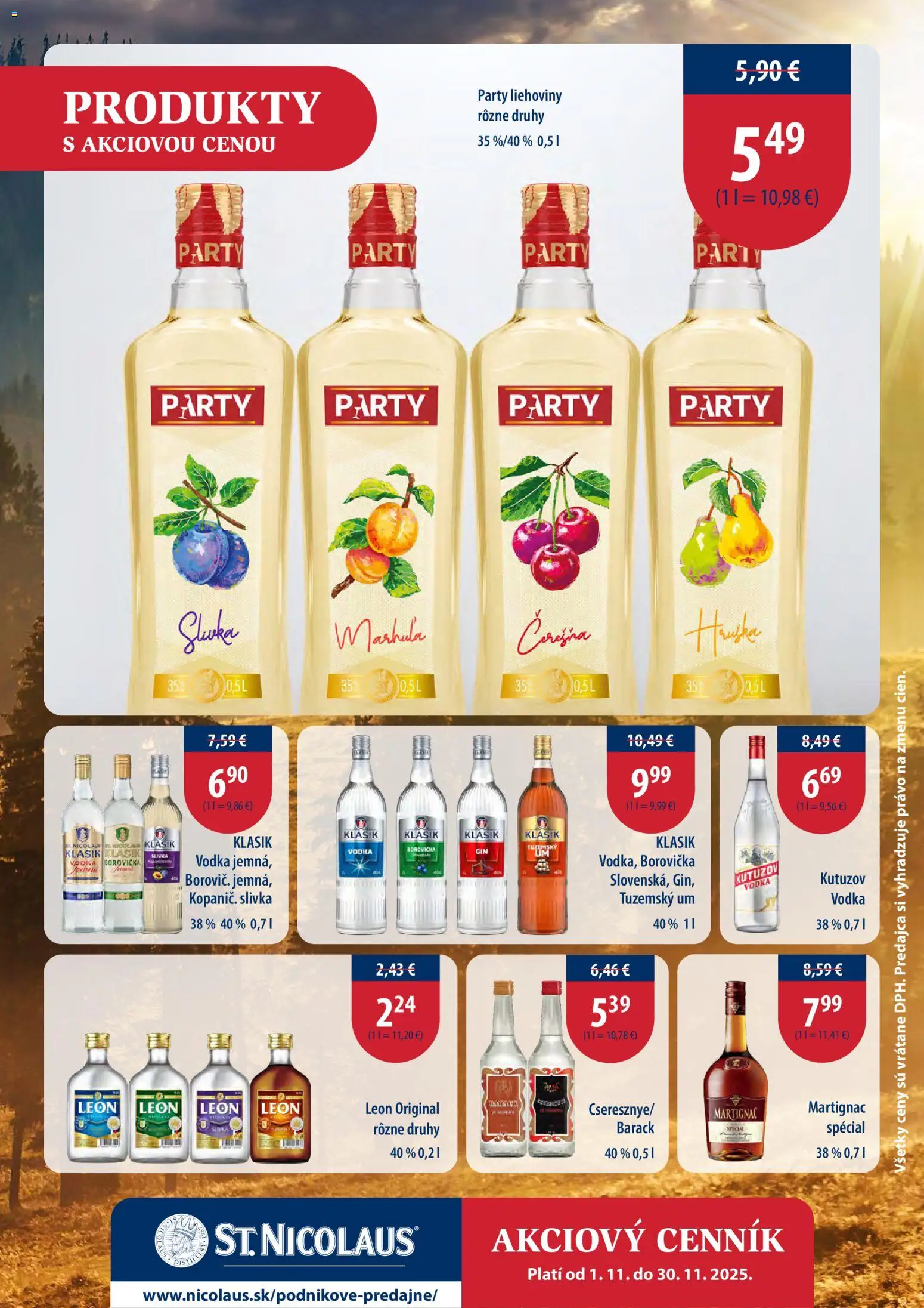 Nové St. Nicolaus akcie – leták je platný od 01.11.2025 | Strana: 7 | Produkty: Borovička, Vodka