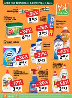 Moj Studenac - Pregled kataloga iz trgovine Studenac, vrijedi od 01.04.2026 | Stranica: 6 | Proizvodi: Omekšivač, Deterdžent, Ručnik, WC Net