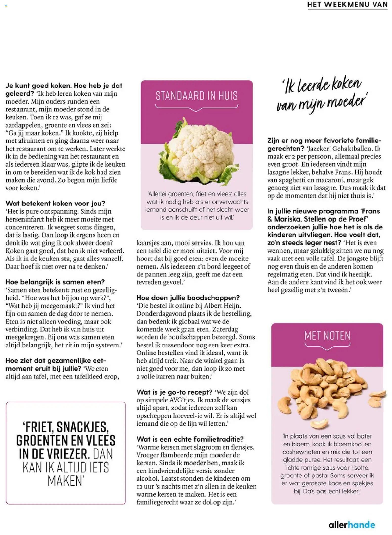 {H1} | Pagina: 59 | Producten: Lasagne, Tafel, Was, Groenten