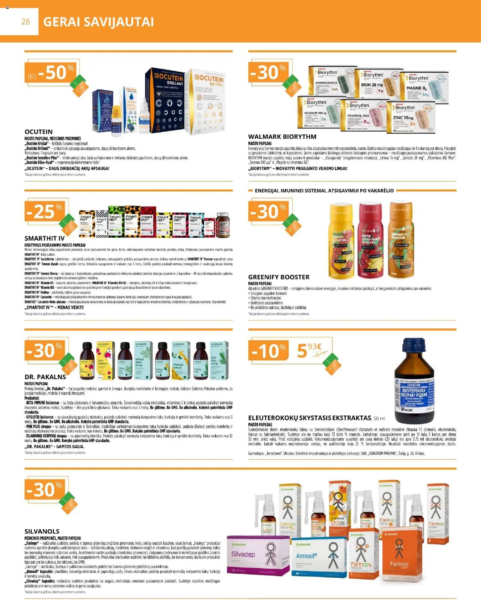 Gintarinė akcijos nuo 01.02.2026 | Puslapis: 26 | Prekių: Balzamas