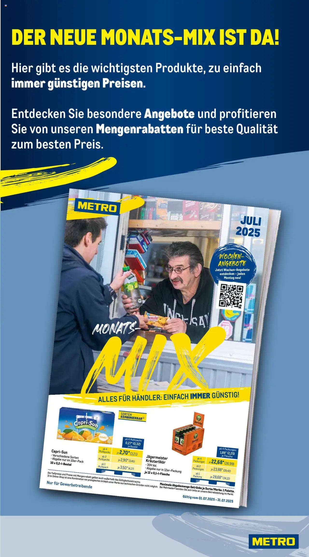 Metro Wochen-Angebote Händler - gültig ab dem 28.07.2025 | Seite: 6 | Produkte: Capri sun, Jägermeister