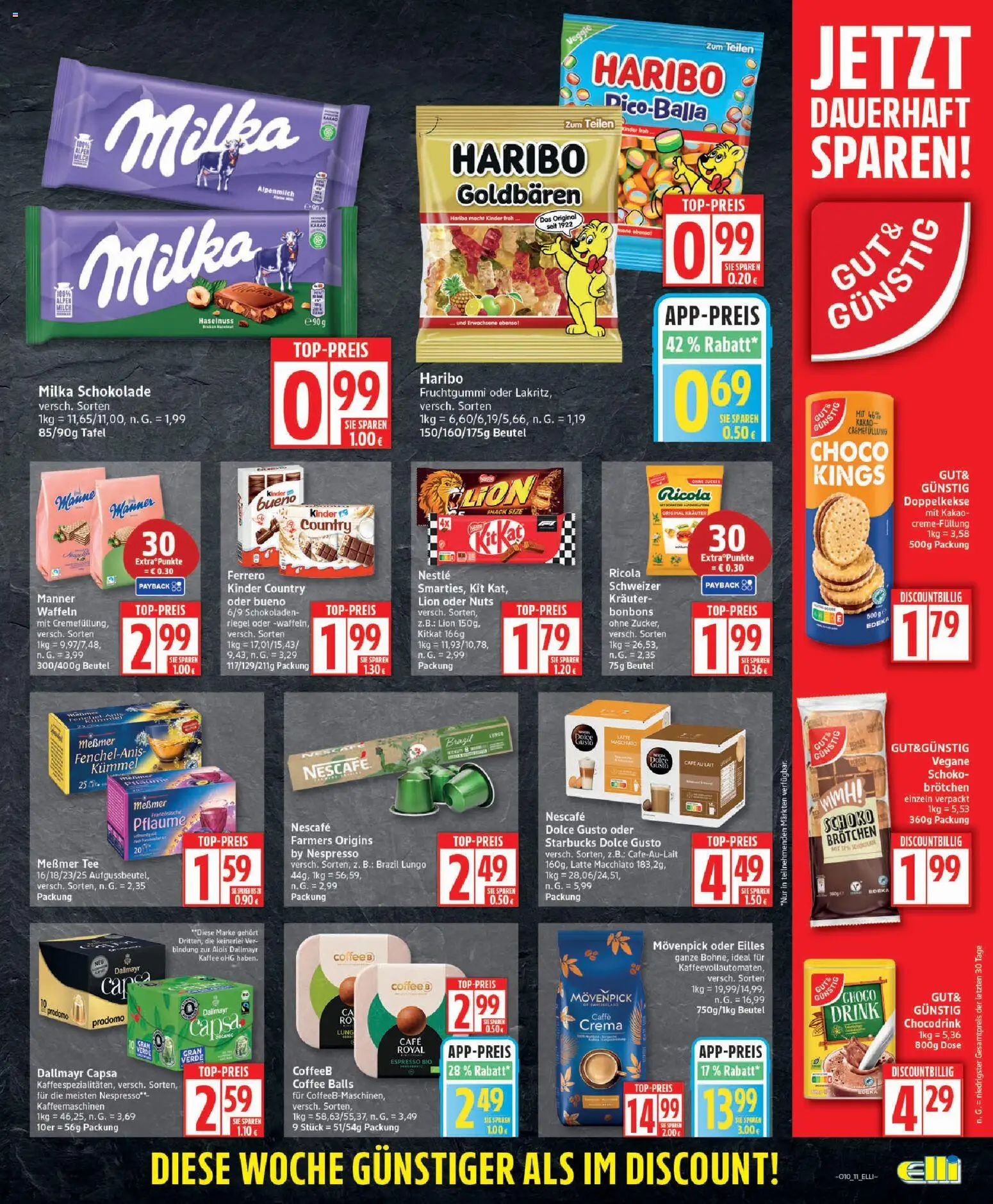Elli Markt Prospekt 	 – gültig ab 02.03.2026 | Seite: 11 | Produkte: Haribo, Dallmayr capsa, Dolce gusto, Kinder country